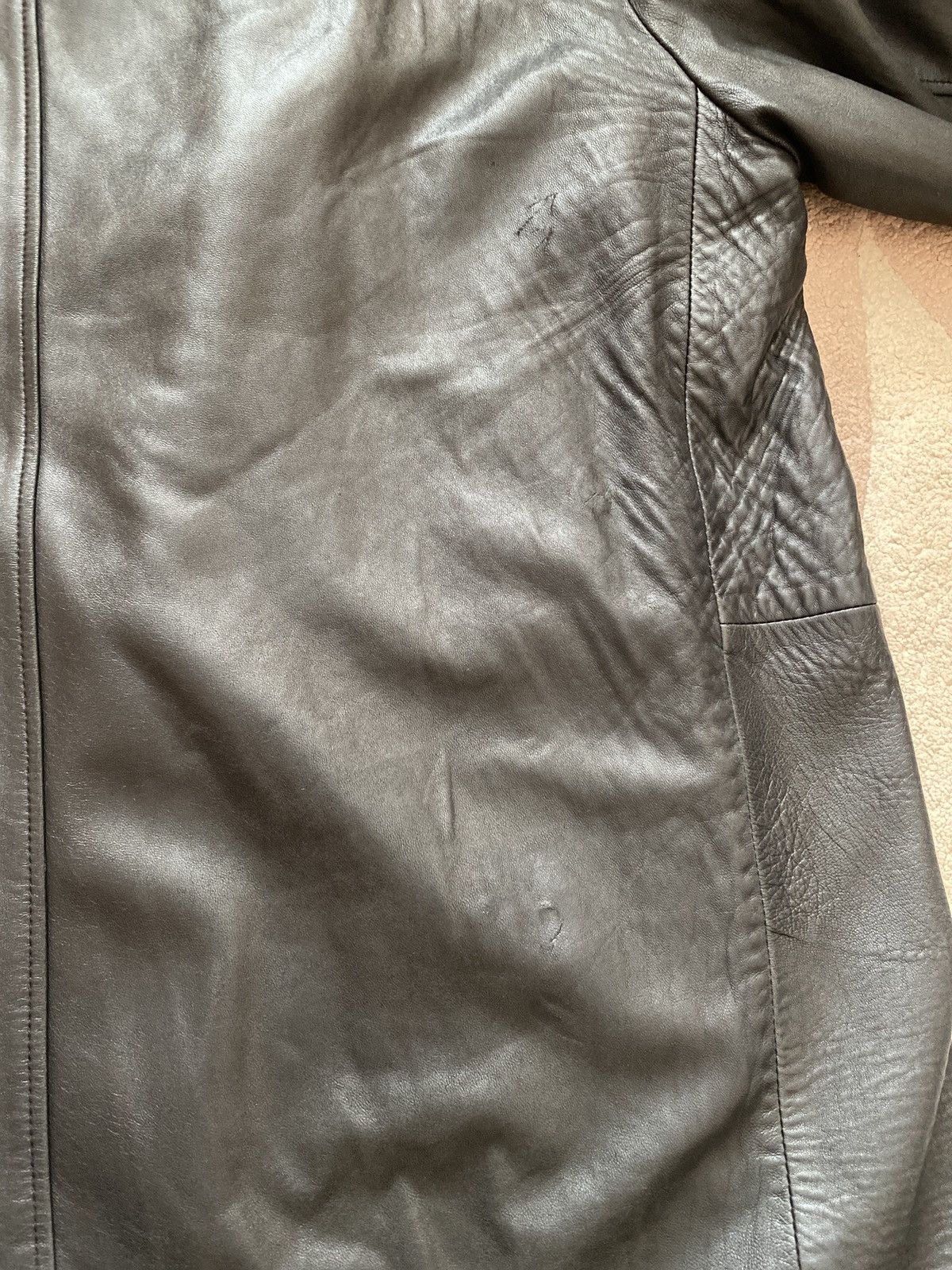 Burberry Vintage Burberry Leather Car Coat Nova Check Black Size US XXL / EU 58 / 5 - 23 Thumbnail