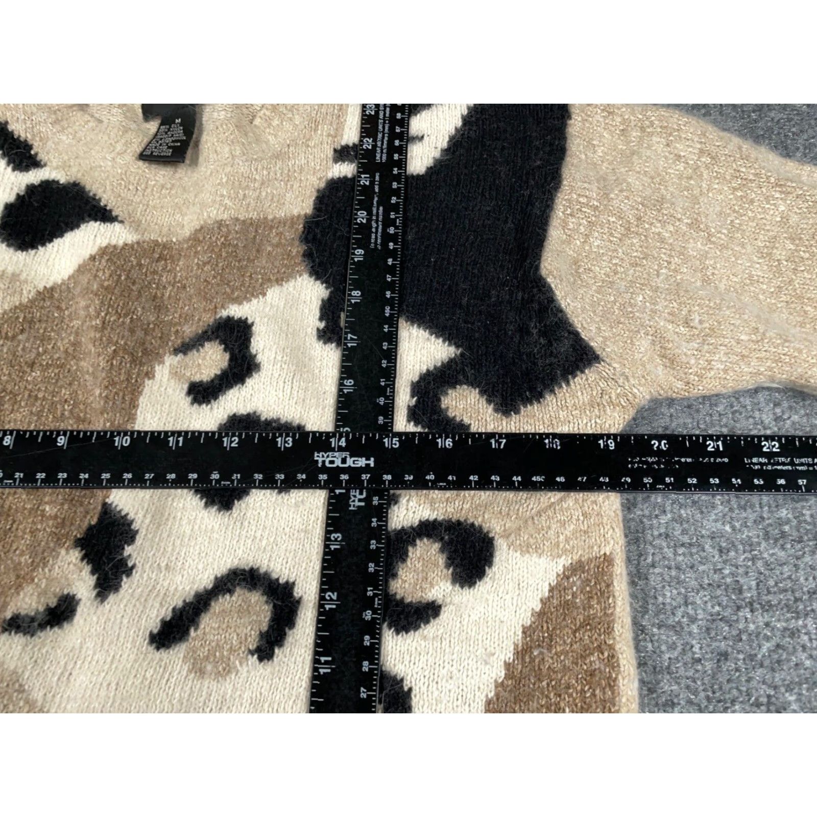 Etro Retro Leopard Abstract Pattern Silk Sweater Women's Medium Beige Angora Wool Size M / US 6-8 / IT 42-44 - 5 Thumbnail