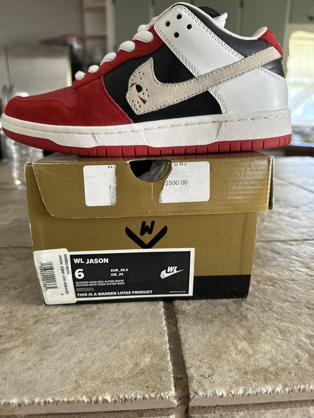 Warren Lotas Warren Lotas Jason Vorhees Dunk Low Size US 6 / EU 39 - 1 Thumbnail