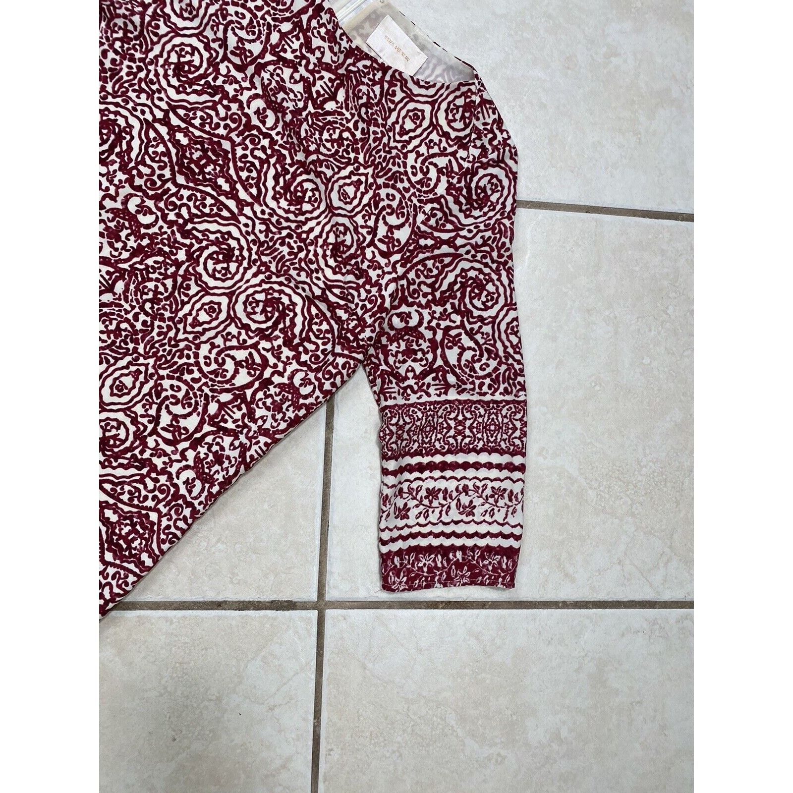 Other Skies Are Blue Shift Dress Boho Floral Tunic M 3/4 Sleeve Size M / US 6-8 / IT 42-44 - 4 Thumbnail