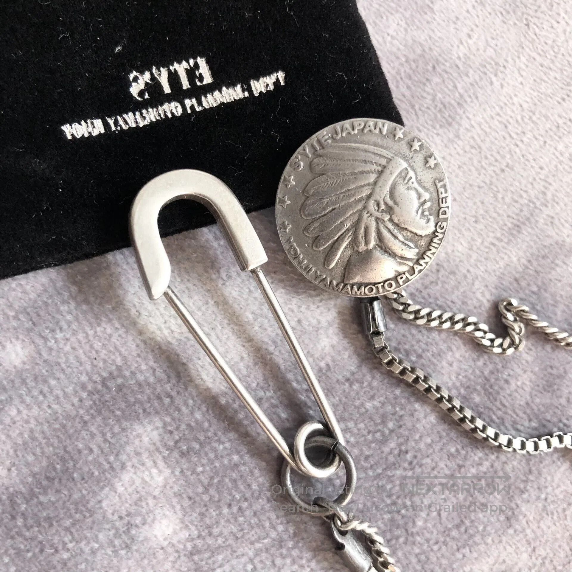 Yohji Yamamoto Yohji Yamamoto SYTE Brooch Chain Necklace. Size ONE SIZE - 6 Thumbnail