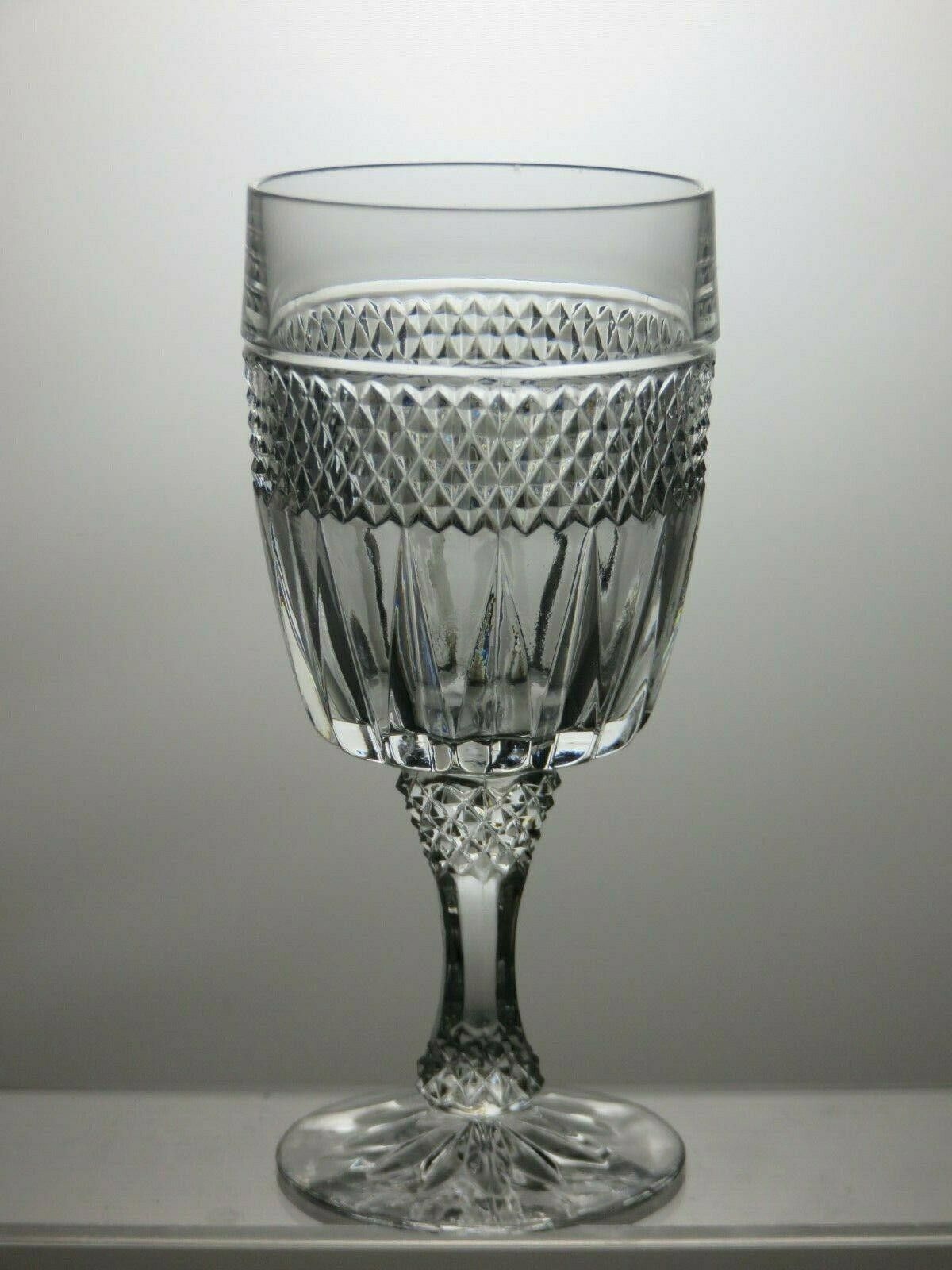The Unbranded Brand Pressed Glass Claret Set Of 6 Wine Glasses 6" Size ONE SIZE - 4 Thumbnail