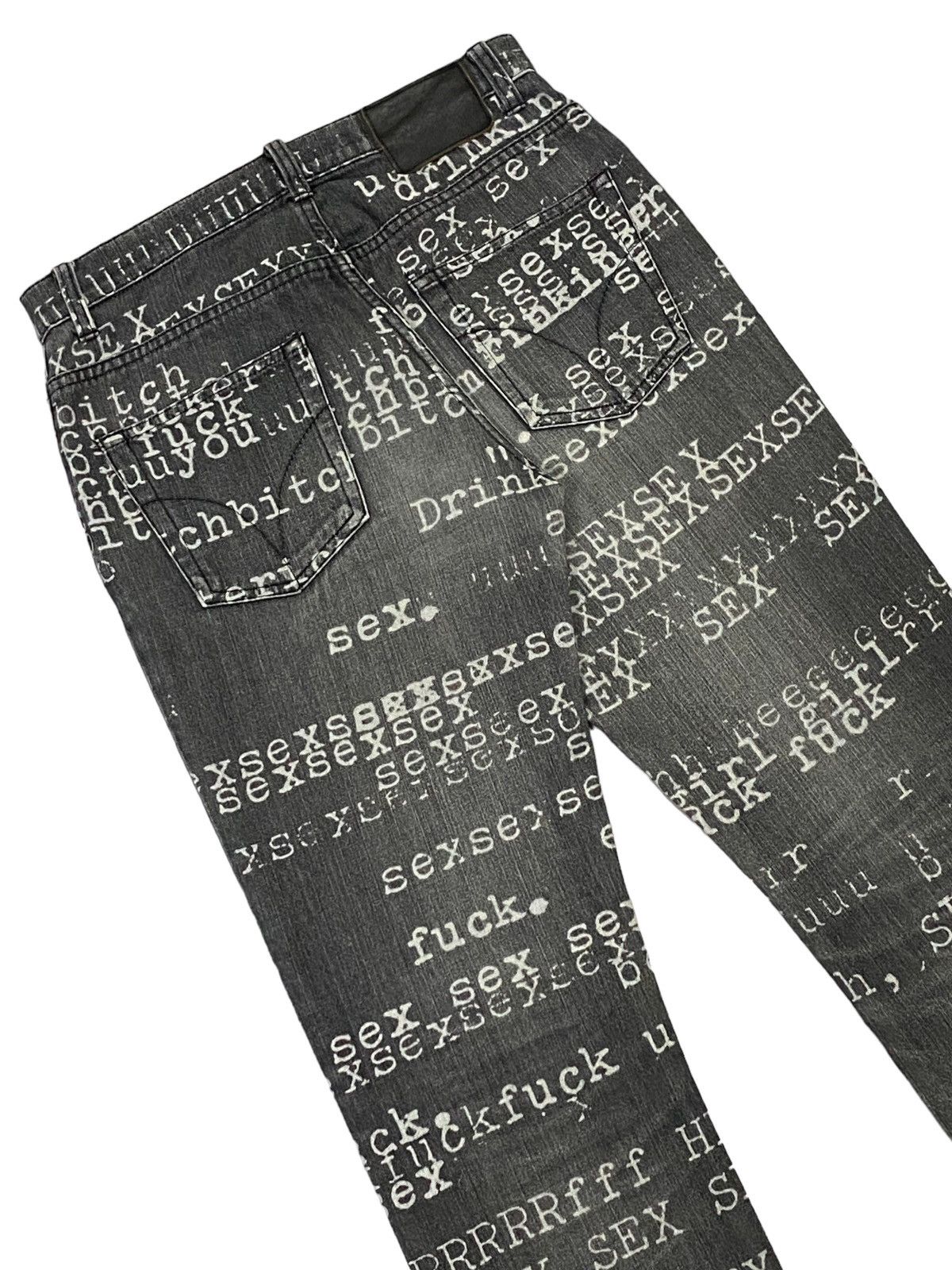 Hysteric Glamour Vintage Hysteric Glamour Sex All Over Print Faded Denim Size US 28 / EU 44 - 19 Thumbnail