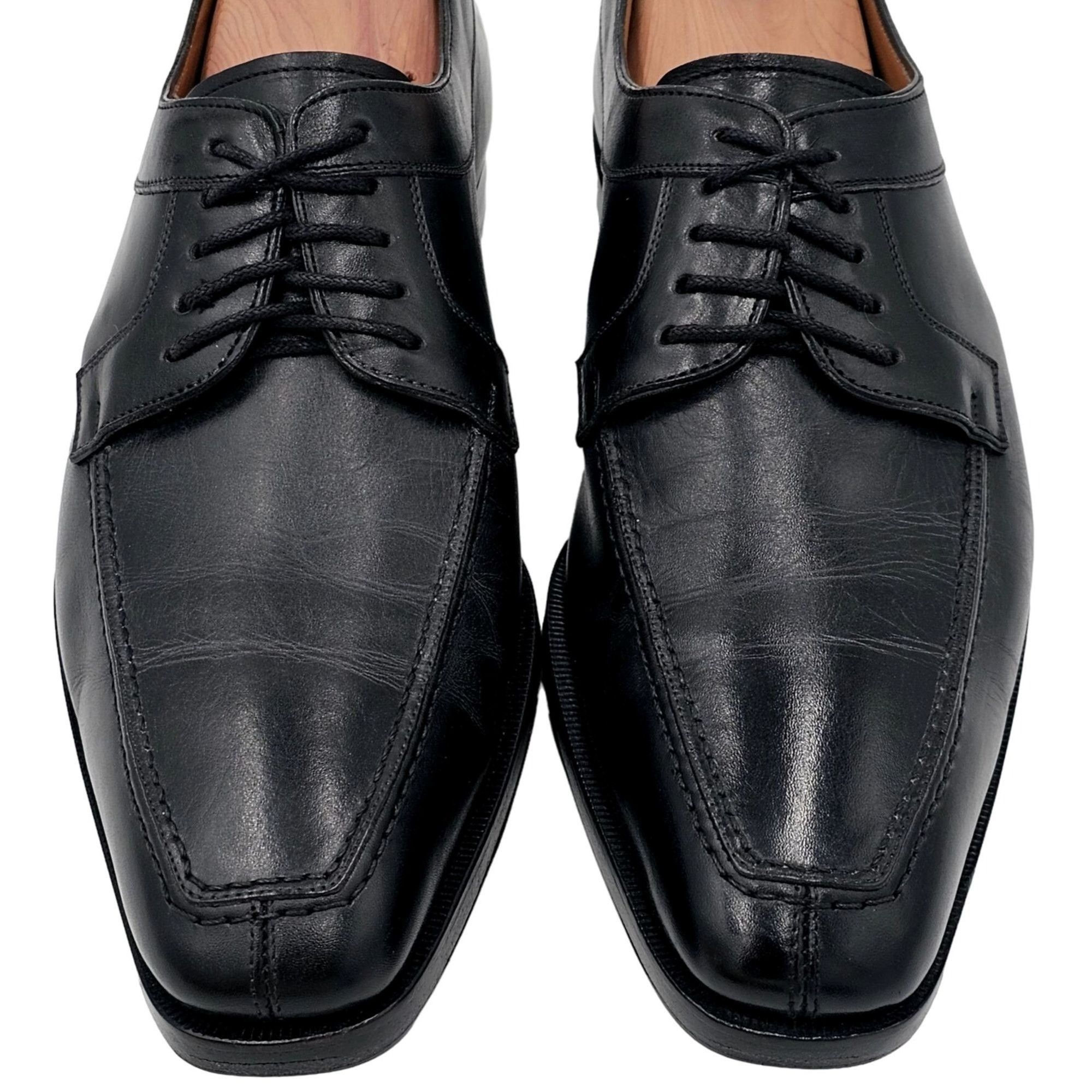 Mezlan Mezlan Spain Mens 8 Black Calfskin Leather Dress Shoes Derby Size US 8 / EU 41 - 2 Thumbnail