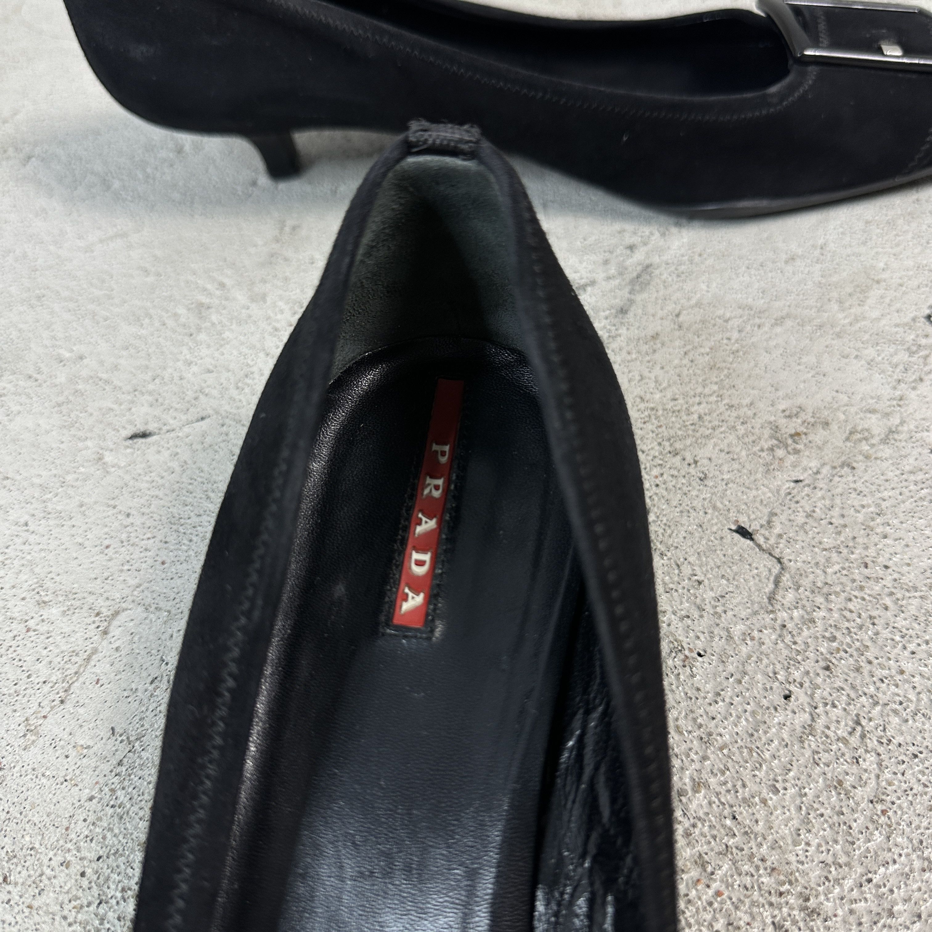 Prada × Vintage Vintage Leather Casual Prada Buckled Kitten Heels Size US 7.5 / IT 37.5 - 8 Thumbnail