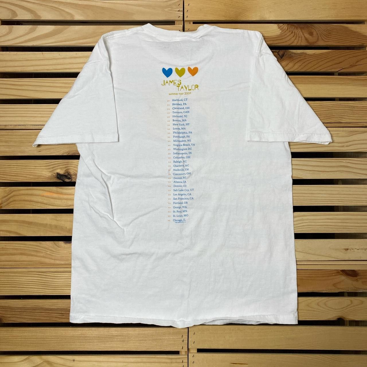 Fruit Of The Loom Vintage James Taylor Summer Tour 2005 White Tee Size Large Size US L / EU 52-54 / 3 - 2 Thumbnail