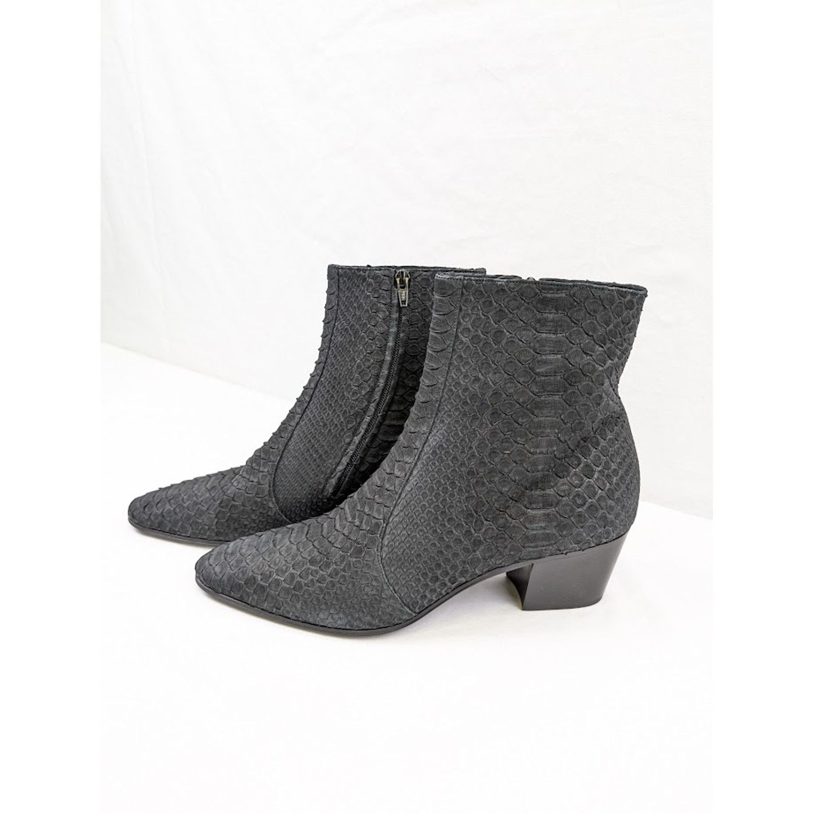 Saint Laurent Paris o1rshd1 Vassili 60 Pitone / Python Boots in Nero Size US 9 / EU 42 - 17 Thumbnail