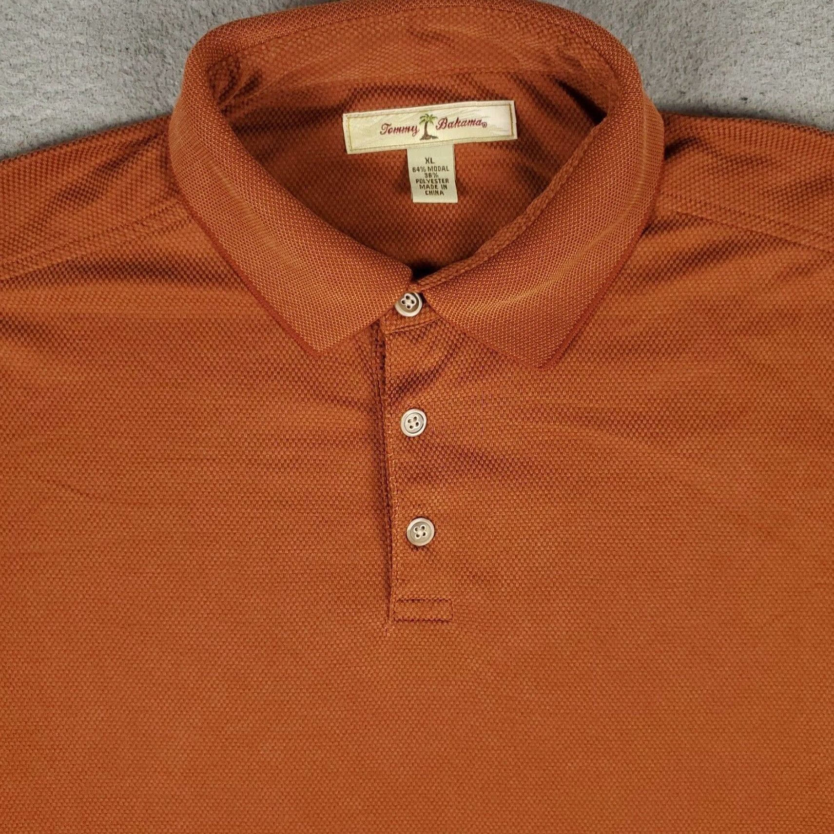 Tommy Bahama Tommy Bahama Polo Shirt Mens XL Orange Long Sleeve Casual Activewear Size US XL / EU 56 / 4 - 2 Thumbnail
