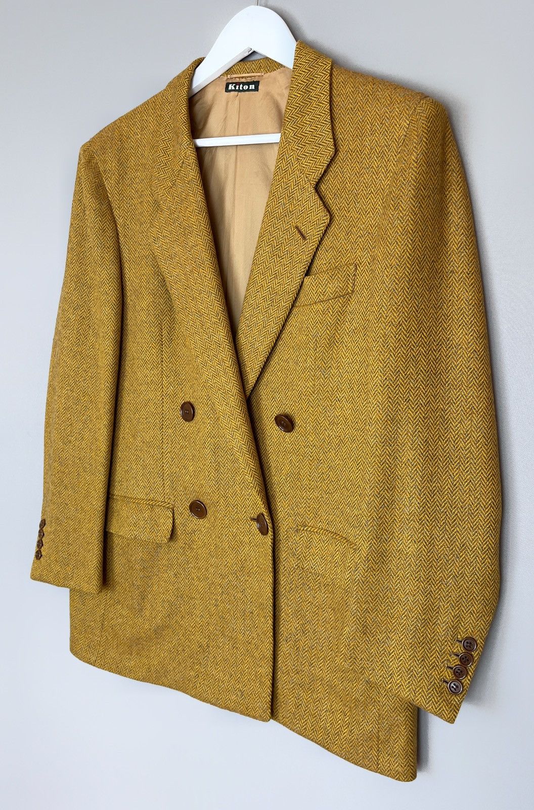 Kiton 🔥KITON NAPOLI Double Breasted Herringbone Blazer Size L / US 10 / IT 46 - 6 Thumbnail