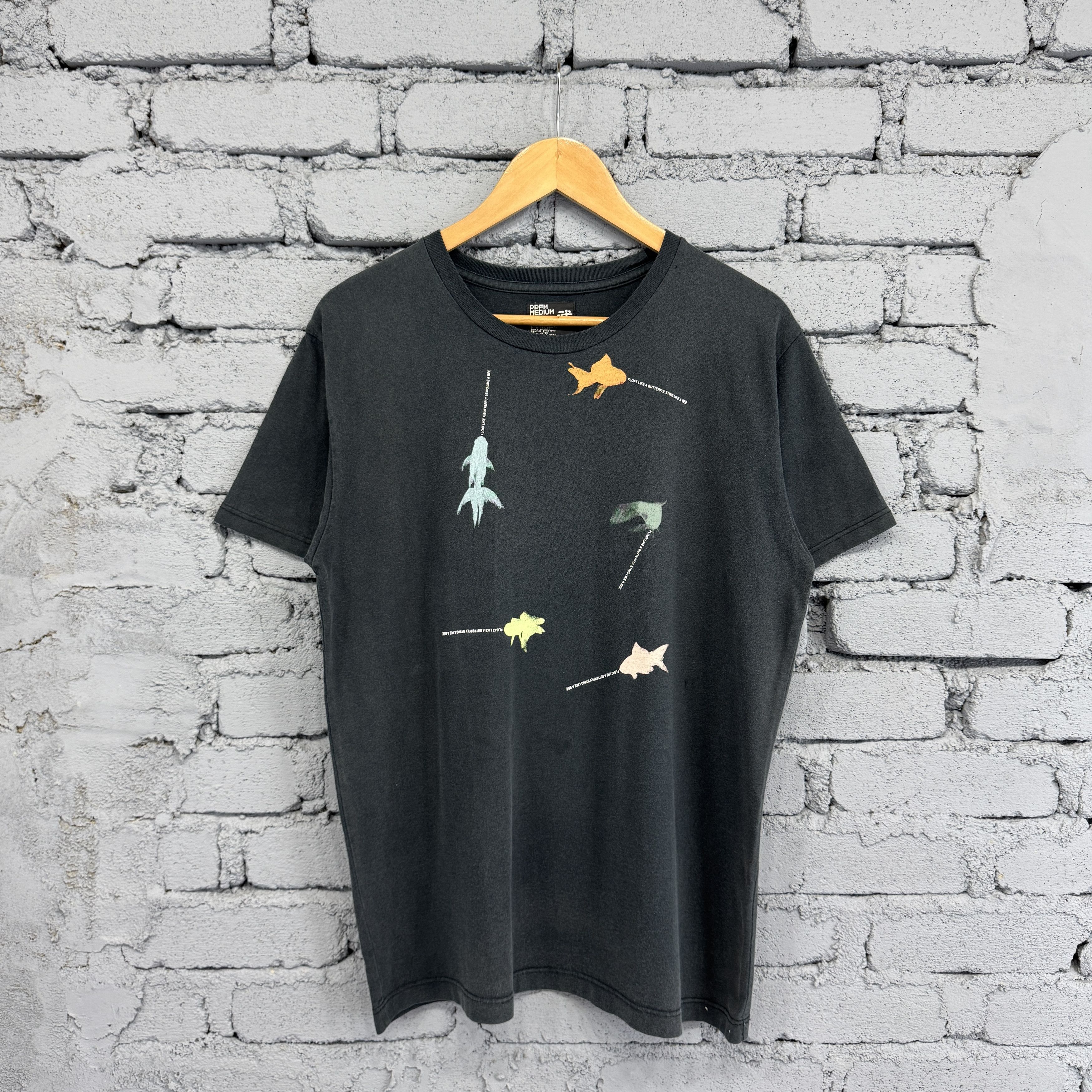 PPFM Rare Vintage Japanese Brand PPFM Print Fish Sunfaded Tshirt Size US M / EU 48-50 / 2 - 1 Thumbnail