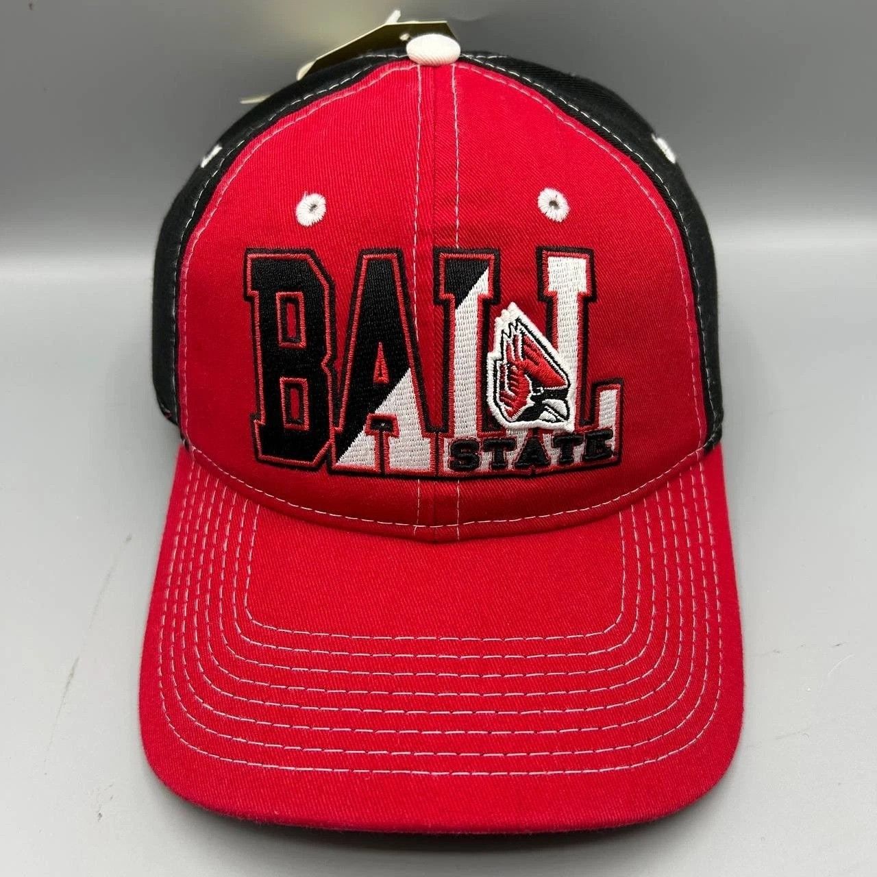 The Game Ball State University Cardinals Hat Red Black Strap Back Size ONE SIZE - 1 Thumbnail