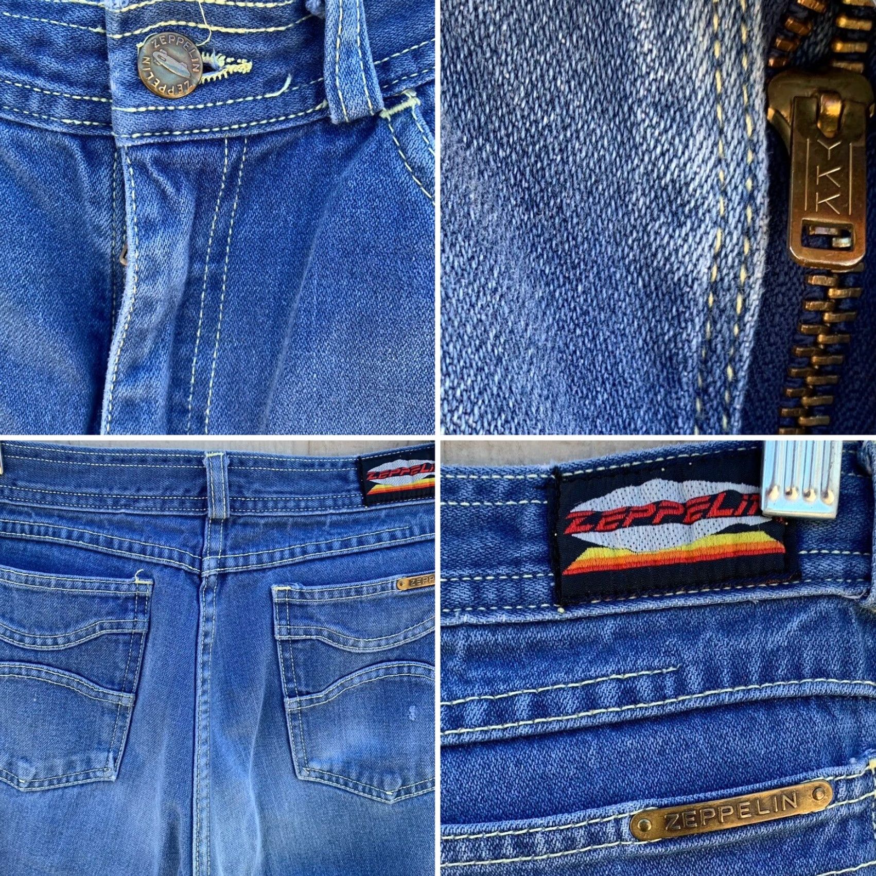 Vintage VINTAGE Zeppelin Jeans 31 X 37 28” Waist 30 1/2” Inseam Denim Blue 1970s 1970s Casual Mens Girls Boys Size 24" / US 00 / IT 34 - 6 Thumbnail