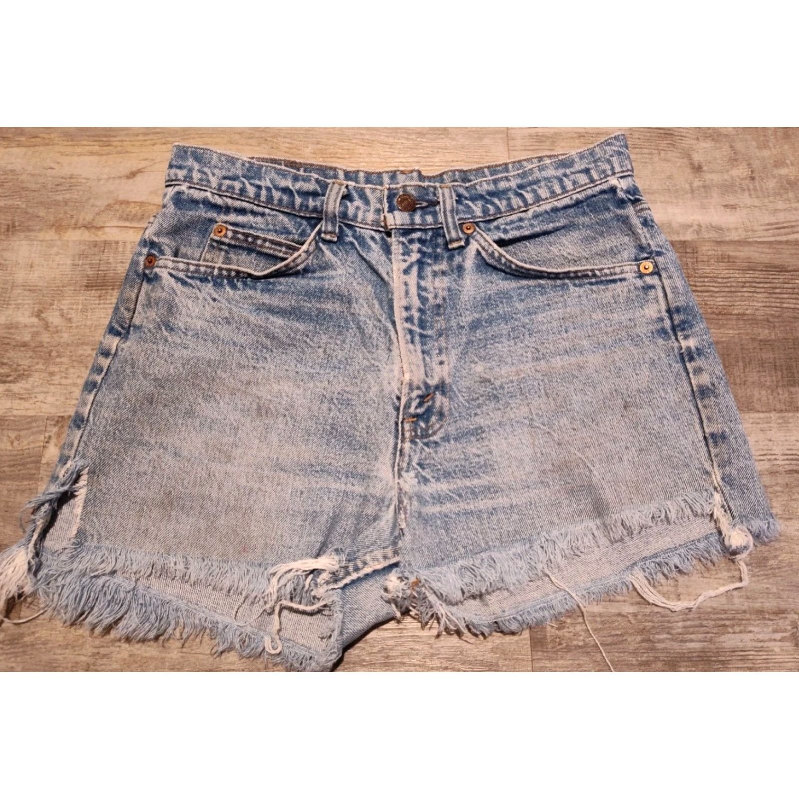 Levi's VINTAGE Levi's 517 Jeans Shorts - Denim Cut-Off Mid Rise 32" Waist Womens Blue 70s Grunge Summer Size 32" / US 10 / IT 46 - 2 Thumbnail