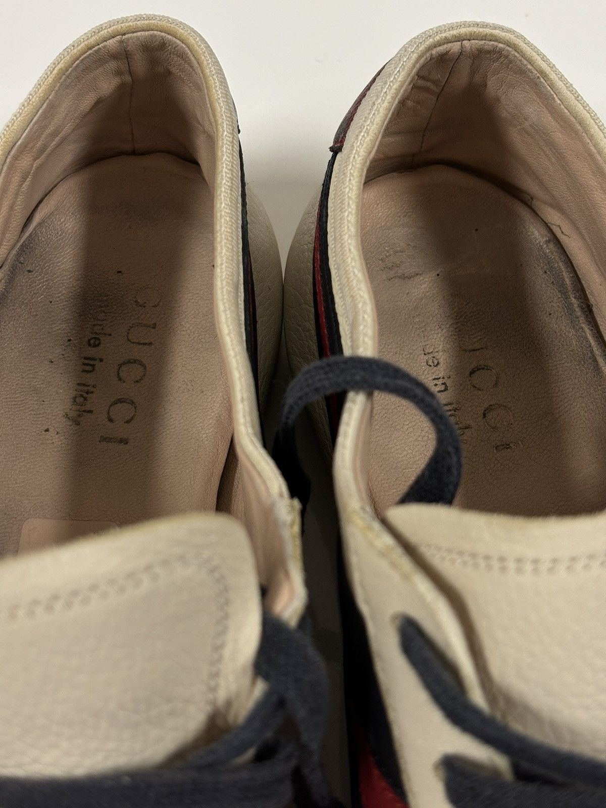 Designer × Gucci × Paolo Gucci FALACER Web Hebron Leather Stripe Low-Top Sneakers Trainers Size US 7.5 / EU 40-41 - 19 Thumbnail