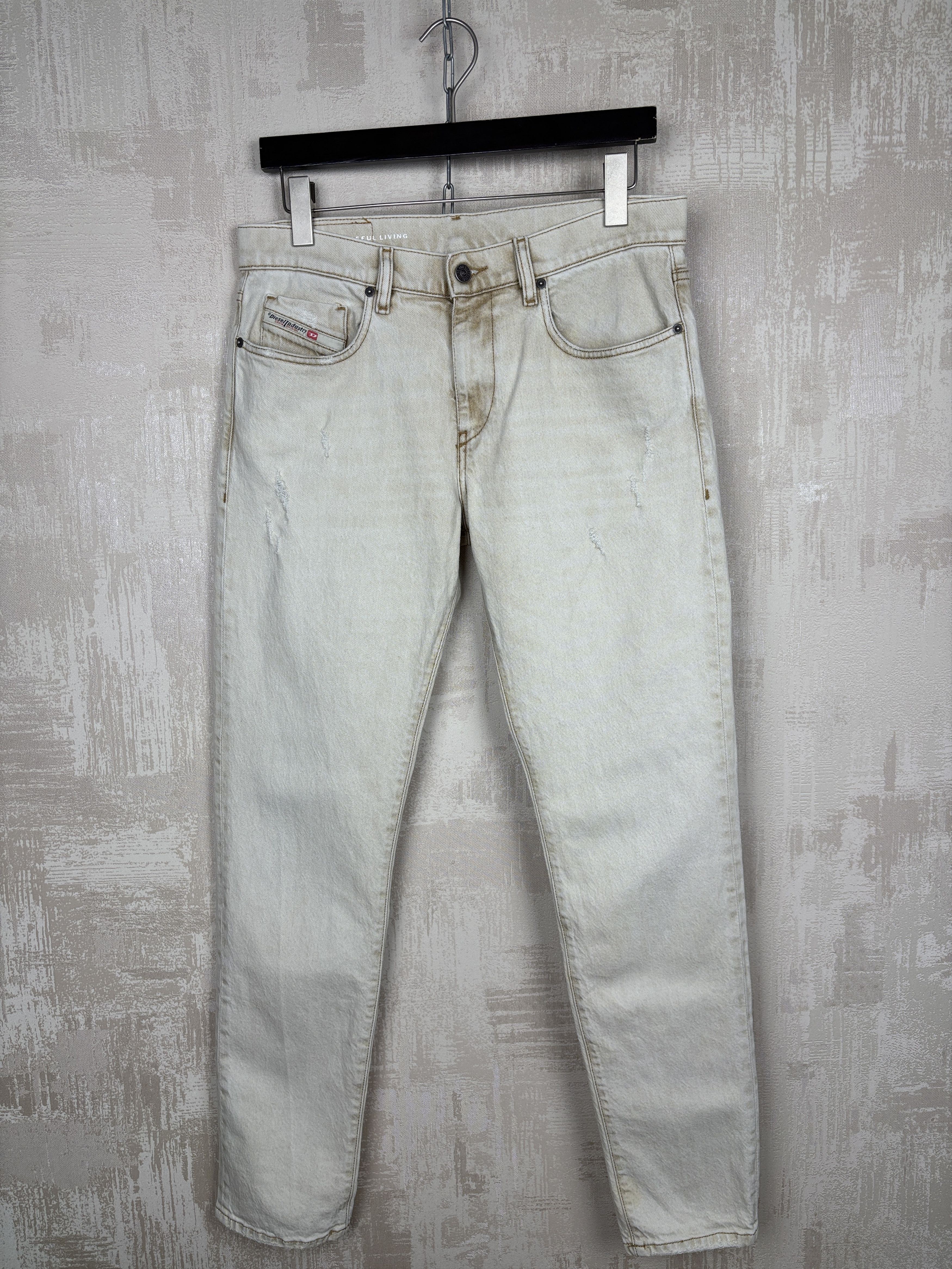 Diesel Diesel Jeans 2019 D-Strukt Slim Fit Washed Beige Size US 32 / EU 48 - 7 Thumbnail