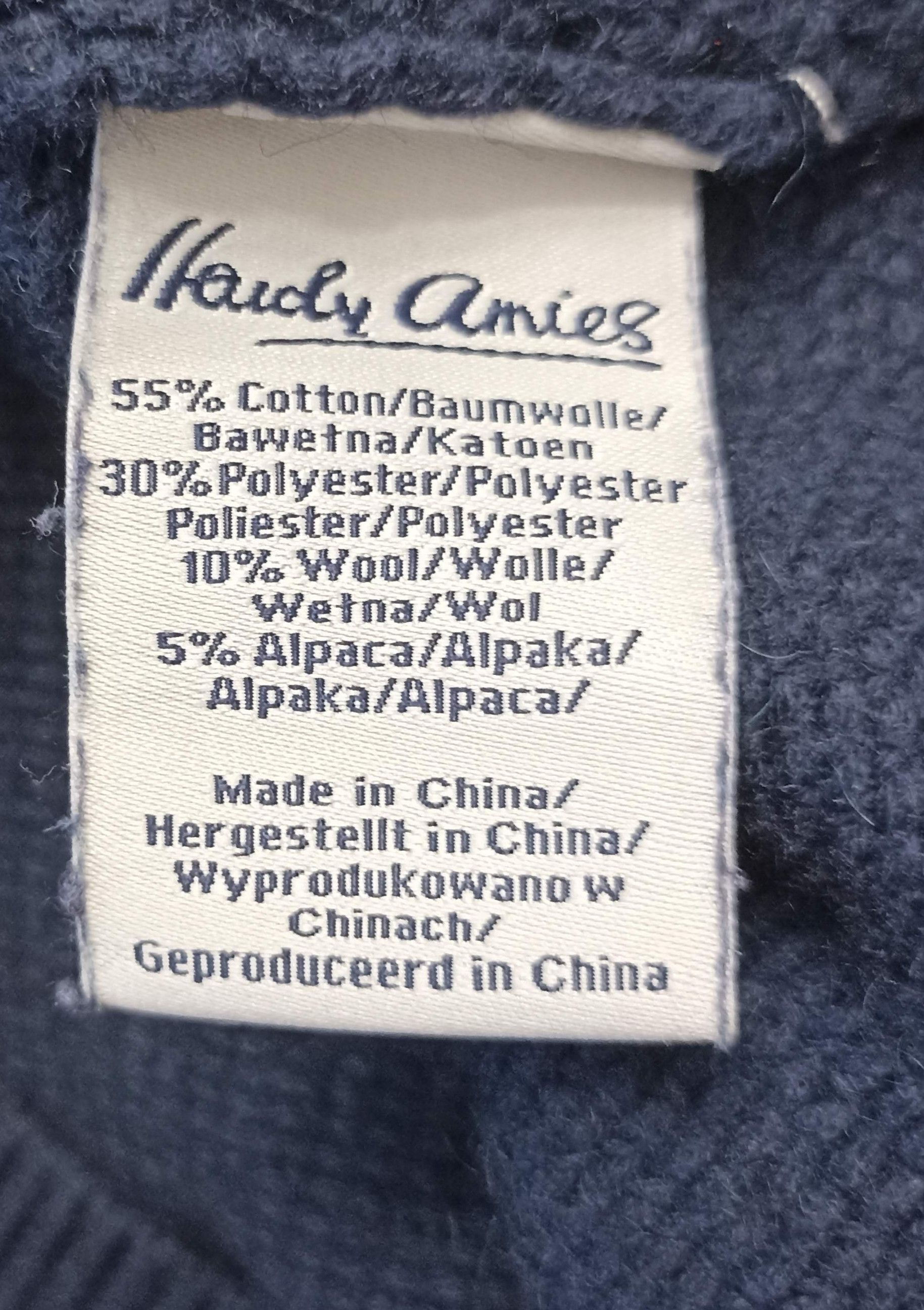 Hardy Amies Hardy Amies navy sweater with alpaka M man Size US M / EU 48-50 / 2 - 4 Thumbnail