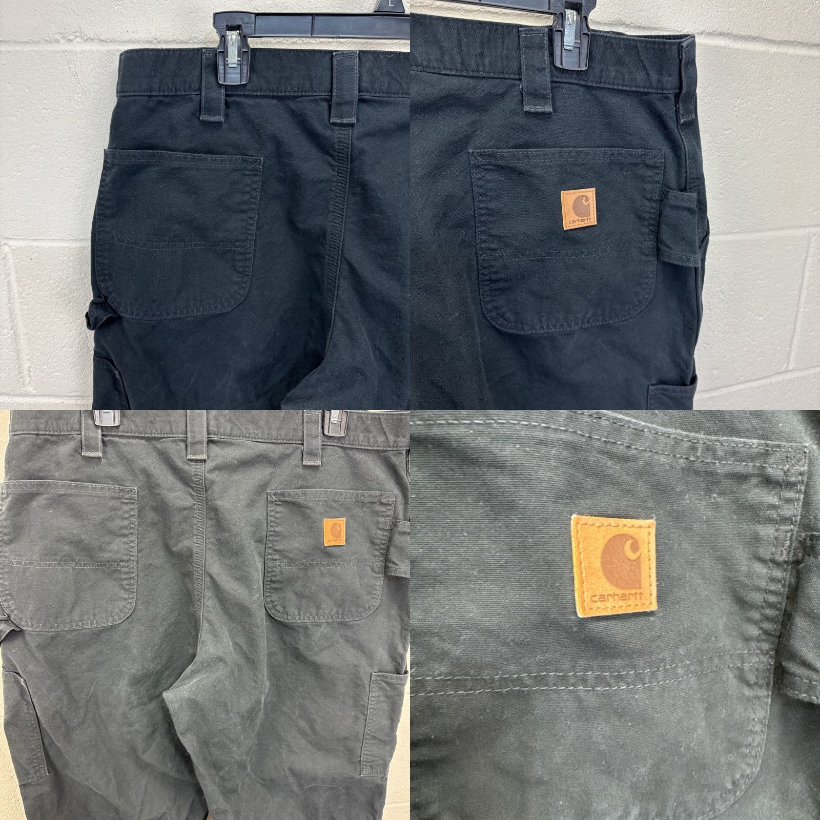 Carhartt VINTAGE Carhartt B151 Work Pants Black 40x30 Loose Original Fit Utility Carpenter Cotton Size US 40 / EU 56 - 8 Thumbnail