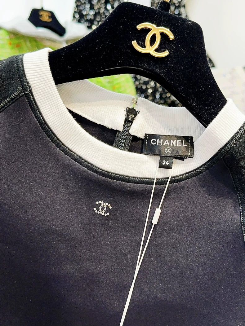 Chanel Chanel 24C new black elastic slim short-sleeved T-shirt Size XXS / US 00 / IT 34 - 3 Thumbnail