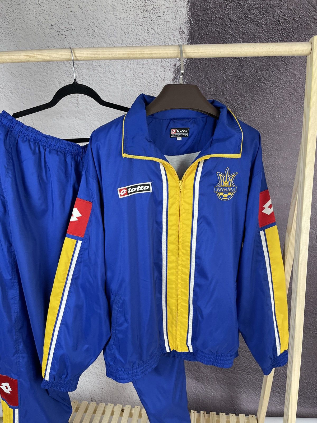 Lotto Sport Lotto Ukraine vintage soccer track suit jacket pants Україна Size US XXL / EU 58 / 5 - 5 Thumbnail