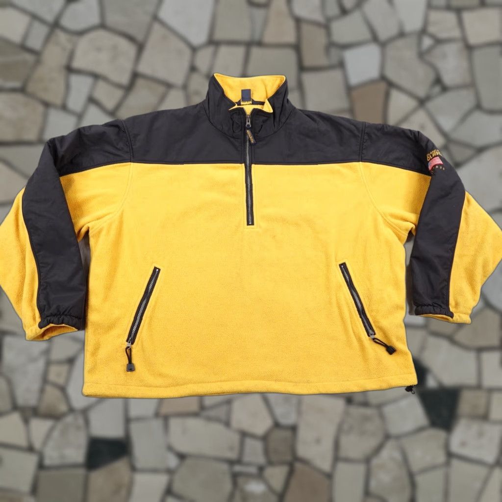 Vintage VINTAGE Woolrich Jacket Mens 2XL Yellow Black Fleece 1/2 Zip Pullover John Rich Jacket Coat Size US XXL / EU 58 / 5 - 1 Thumbnail
