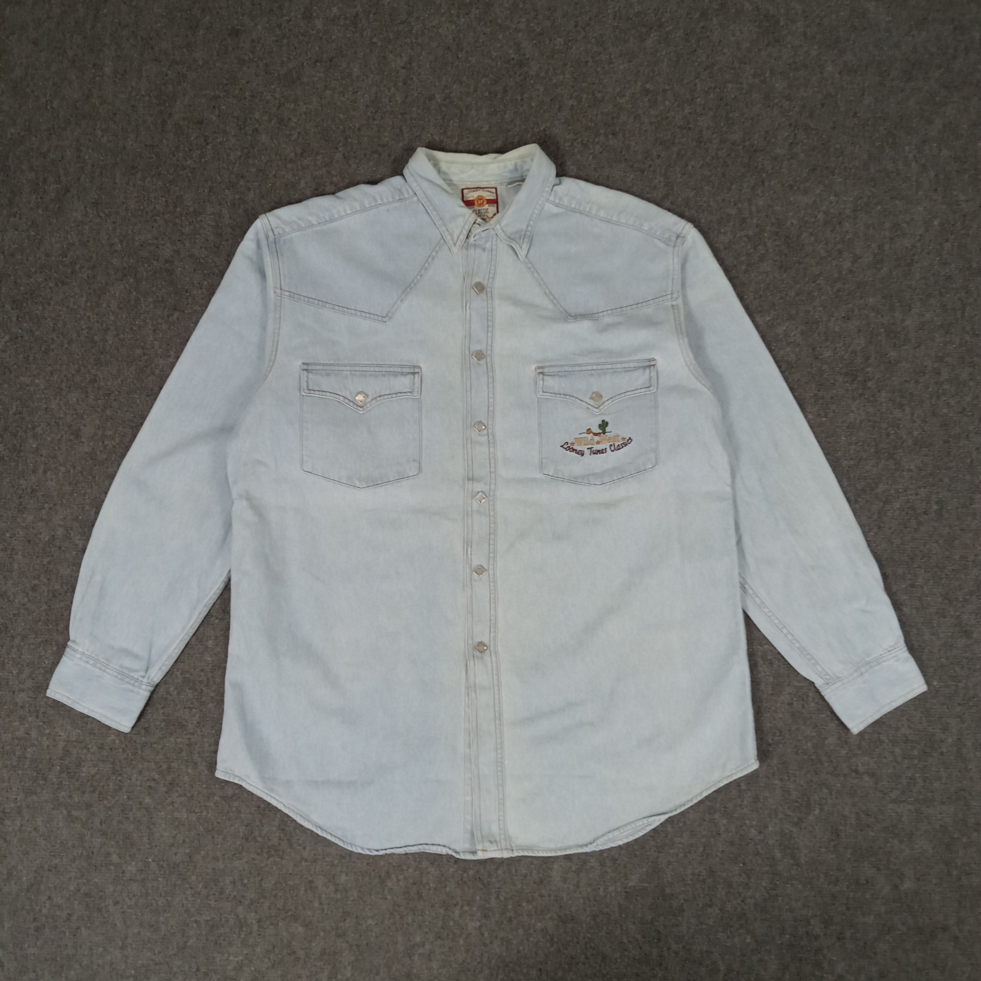 Cartoon Network × Vintage Looney Tunes Classic American Style Embroidery Shirt Size US L / EU 52-54 / 3 - 4 Thumbnail