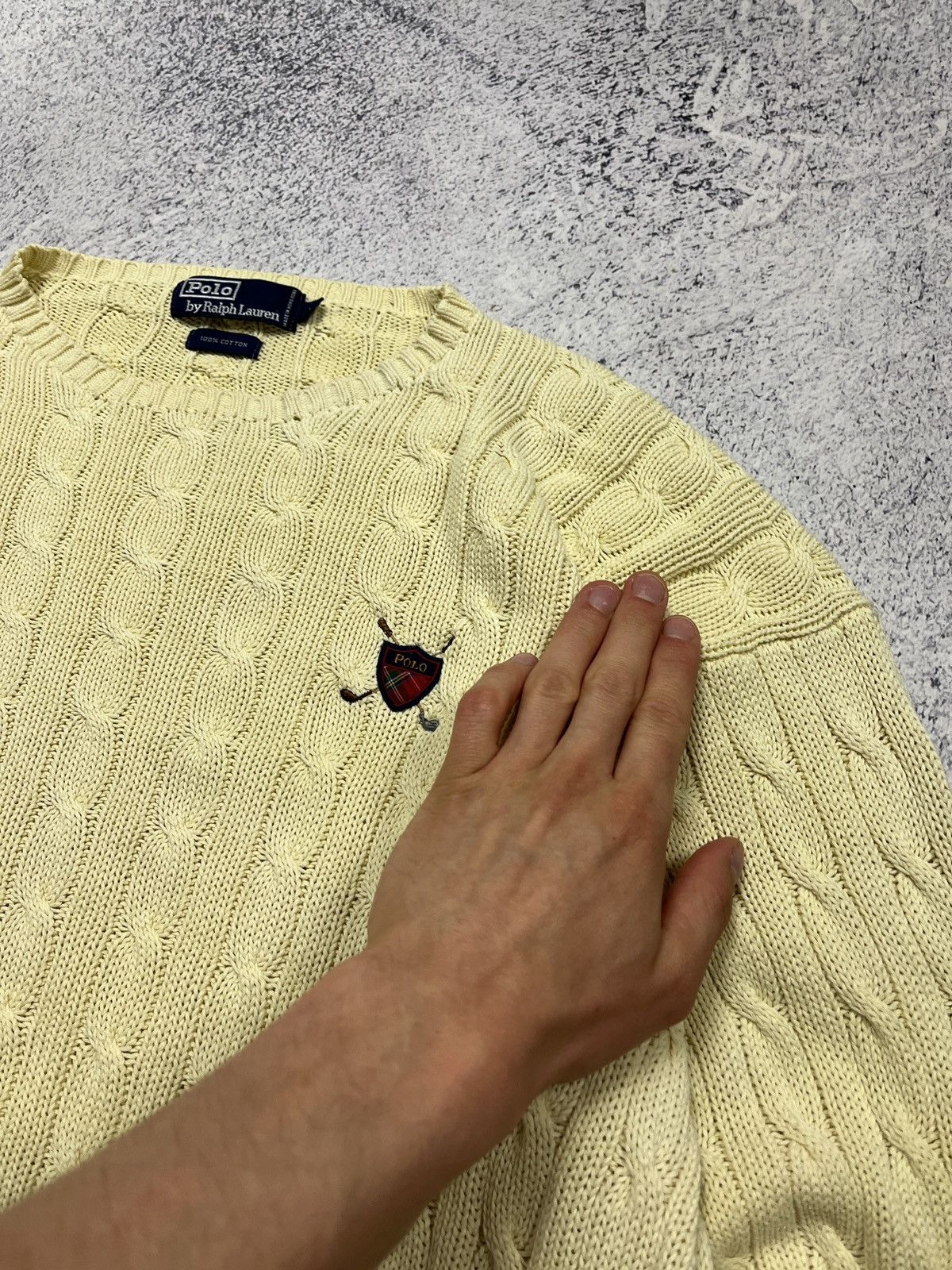Vintage Polo Ralph Lauren Cable Knit Sweater 90s Y2K