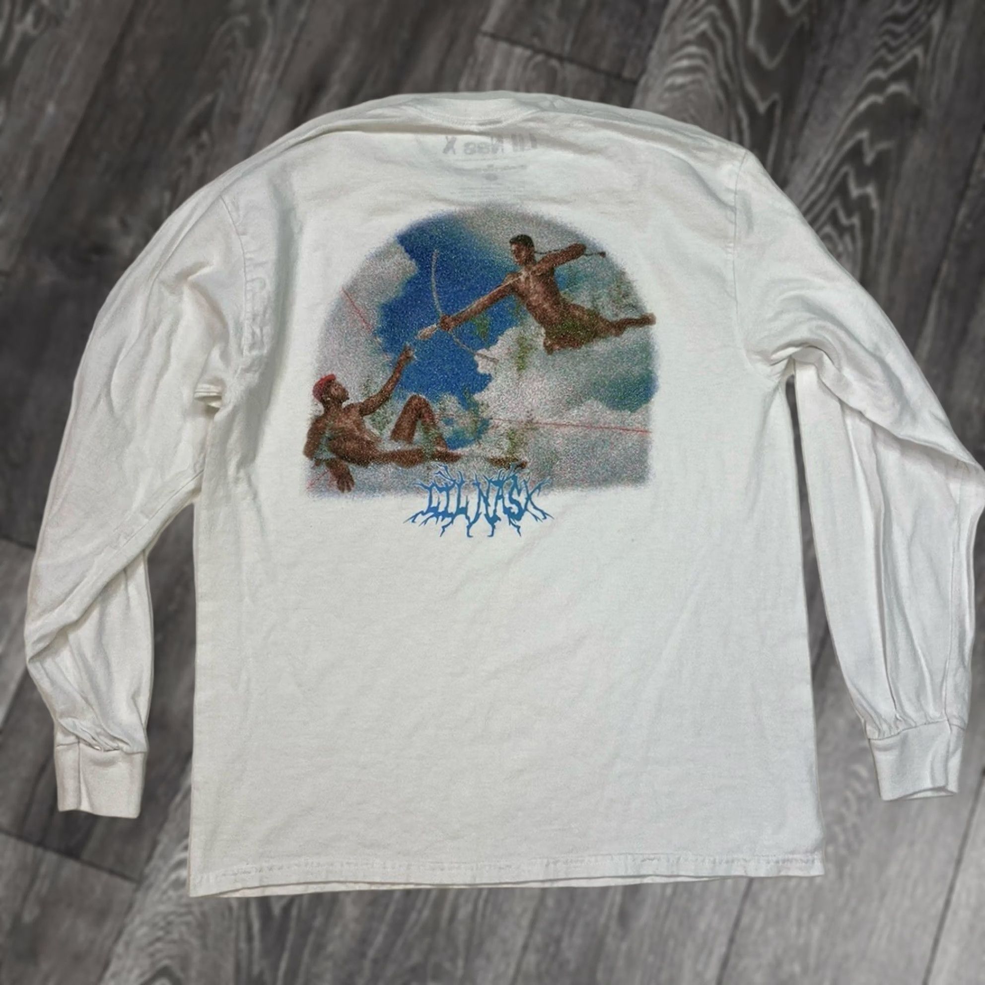 Vintage Lil Nas X Graphic T-shirt Men Large White Long Sleeve Music Shirt Size US L / EU 52-54 / 3 - 1 Thumbnail