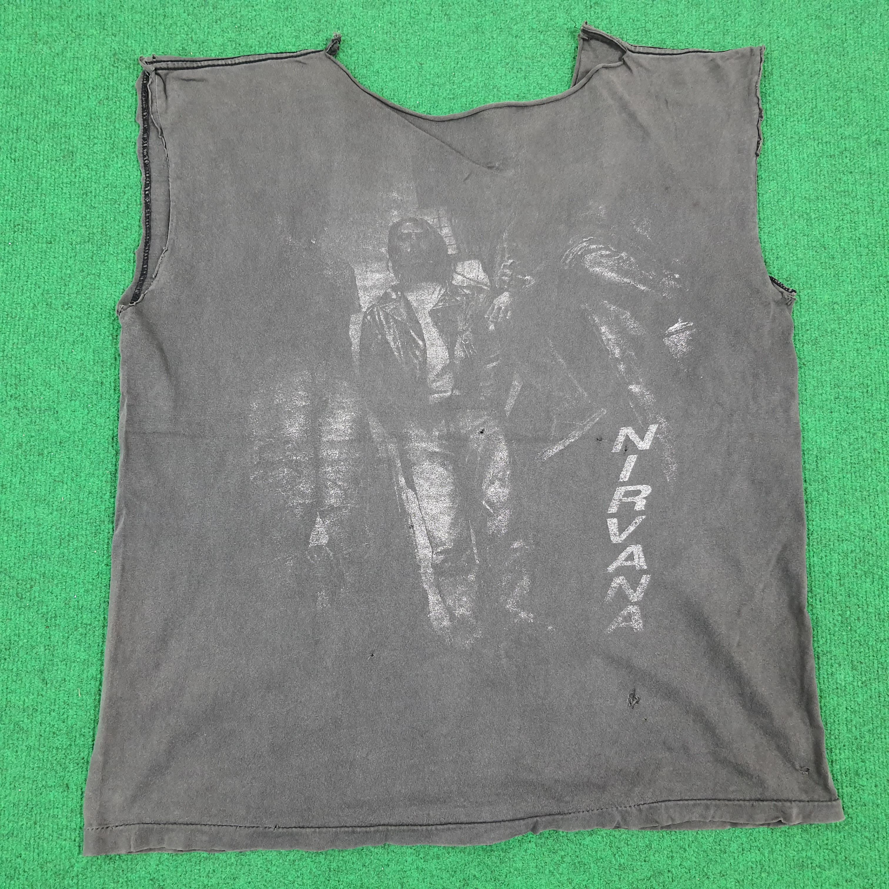Band Tees × Vintage Vintage NIRVANA Kurt Cobain America Rock Band Tees Size US L / EU 52-54 / 3 - 3 Thumbnail