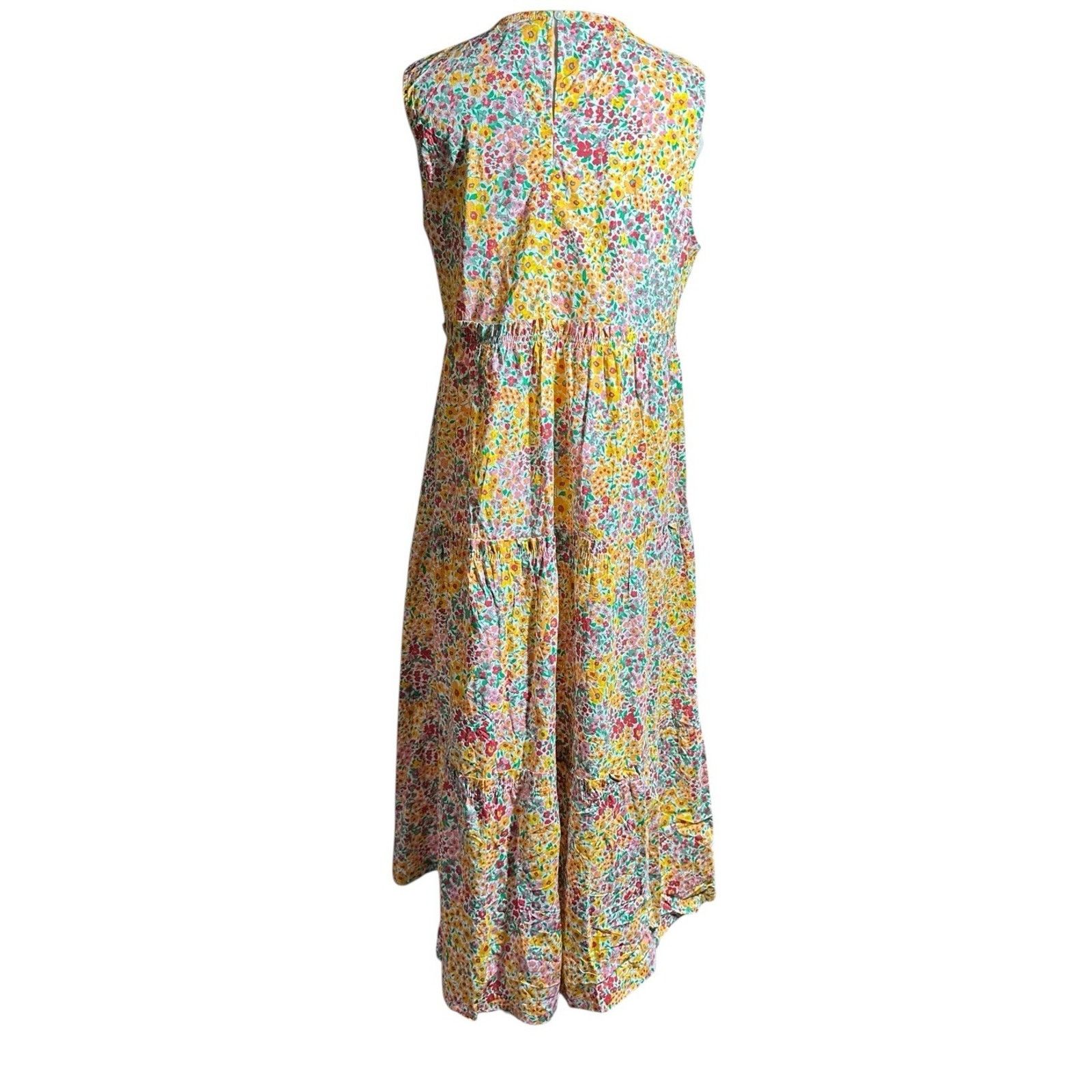 J.Crew J Crew Floral Tiered Sleeveless Summer Midi Dress Sz 8 BH899 Size M / US 6-8 / IT 42-44 - 5 Thumbnail