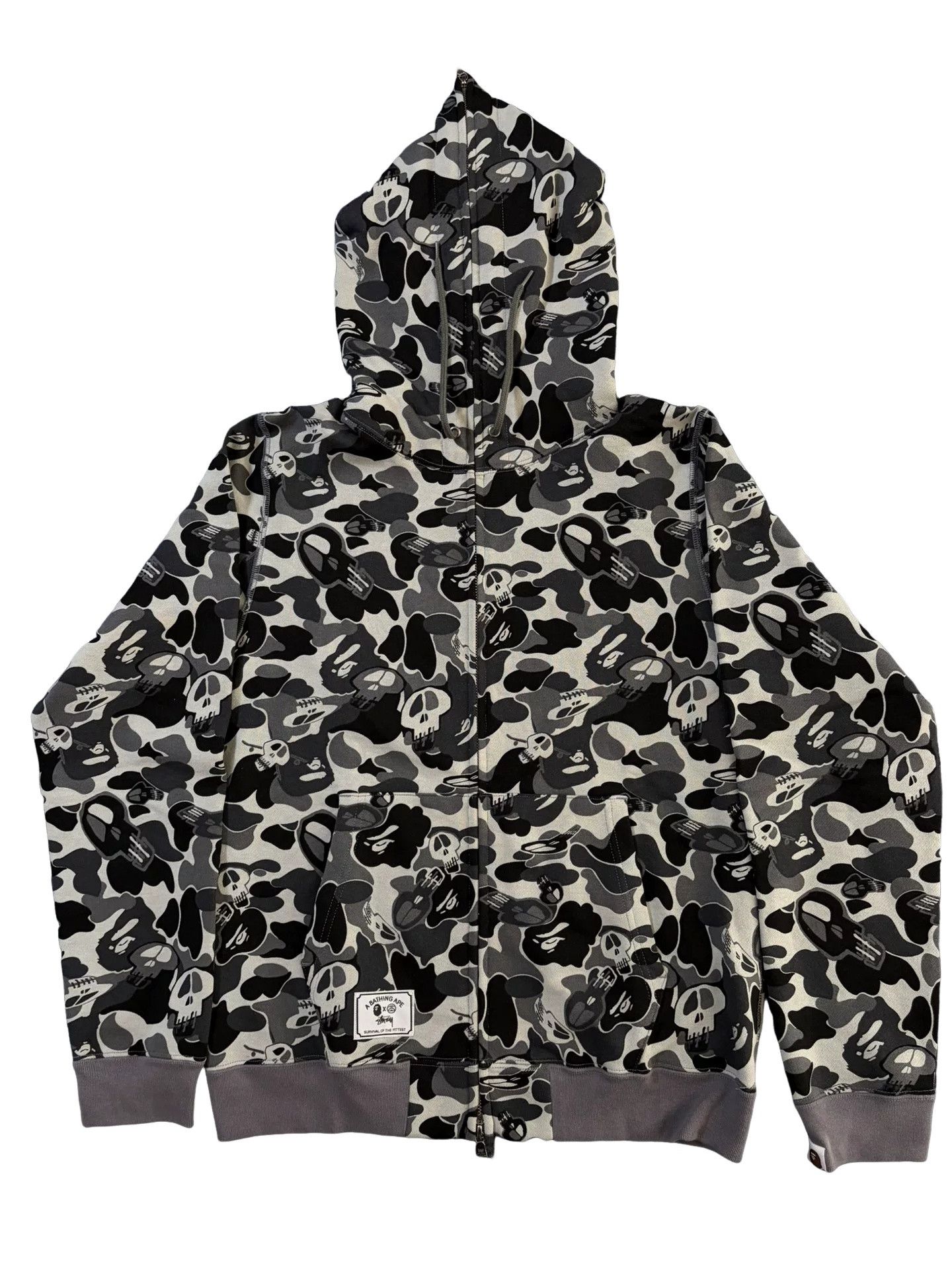 Bape × Stussy A Bathing Ape x Stussy Camo Skull Hoodie Size M Size US M / EU 48-50 / 2 - 1 Thumbnail