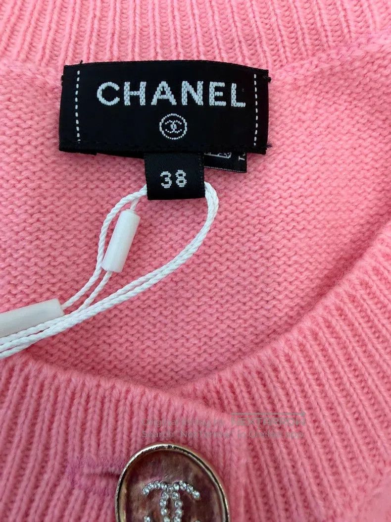Chanel Chanel Pink mixed-colour striped knitted cardigan coat Size XS / US 0-2 / IT 36-38 - 4 Thumbnail