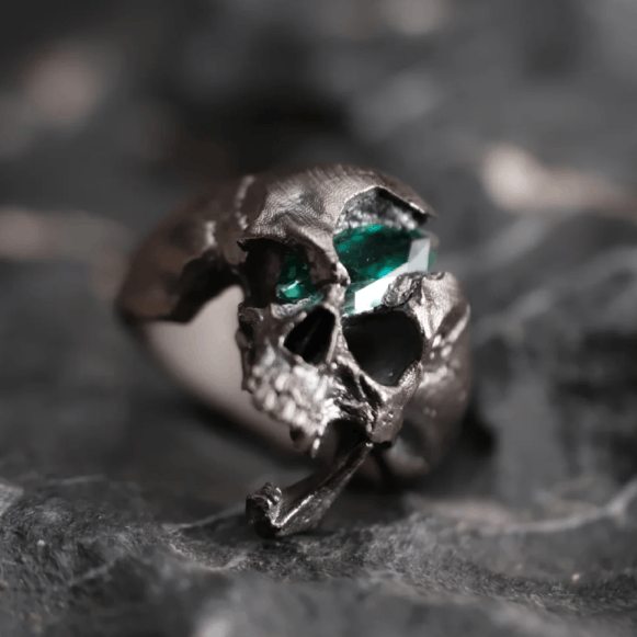 Jewelry Skull Modern Jewelry Rings Open Size Chrome Ring (Size 7-13) Size ONE SIZE - 6 Thumbnail
