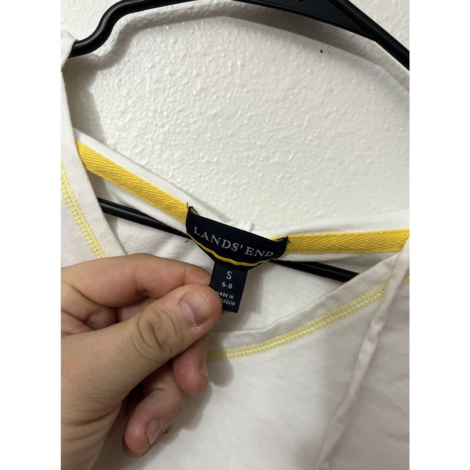 Lands' End VINTAGE Lands' End Women's Hoodie Size Small 6/8 White Solid Cotton Blend Nautical Casual Pullover Size S / US 4 / IT 40 - 2 Thumbnail