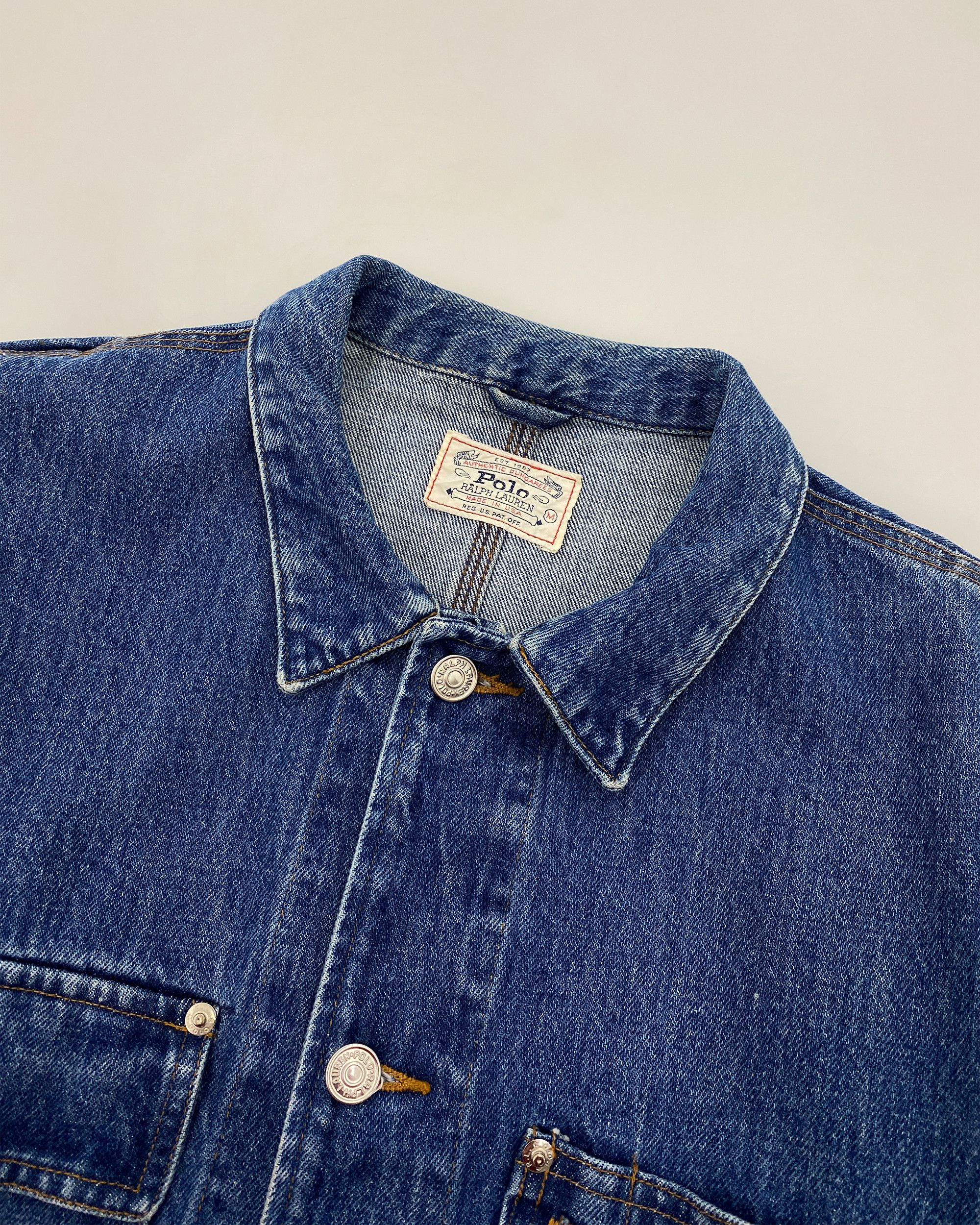 Polo Ralph Lauren 1980s Made in USA Denim Jacket Size US L / EU 52-54 / 3 - 3 Thumbnail