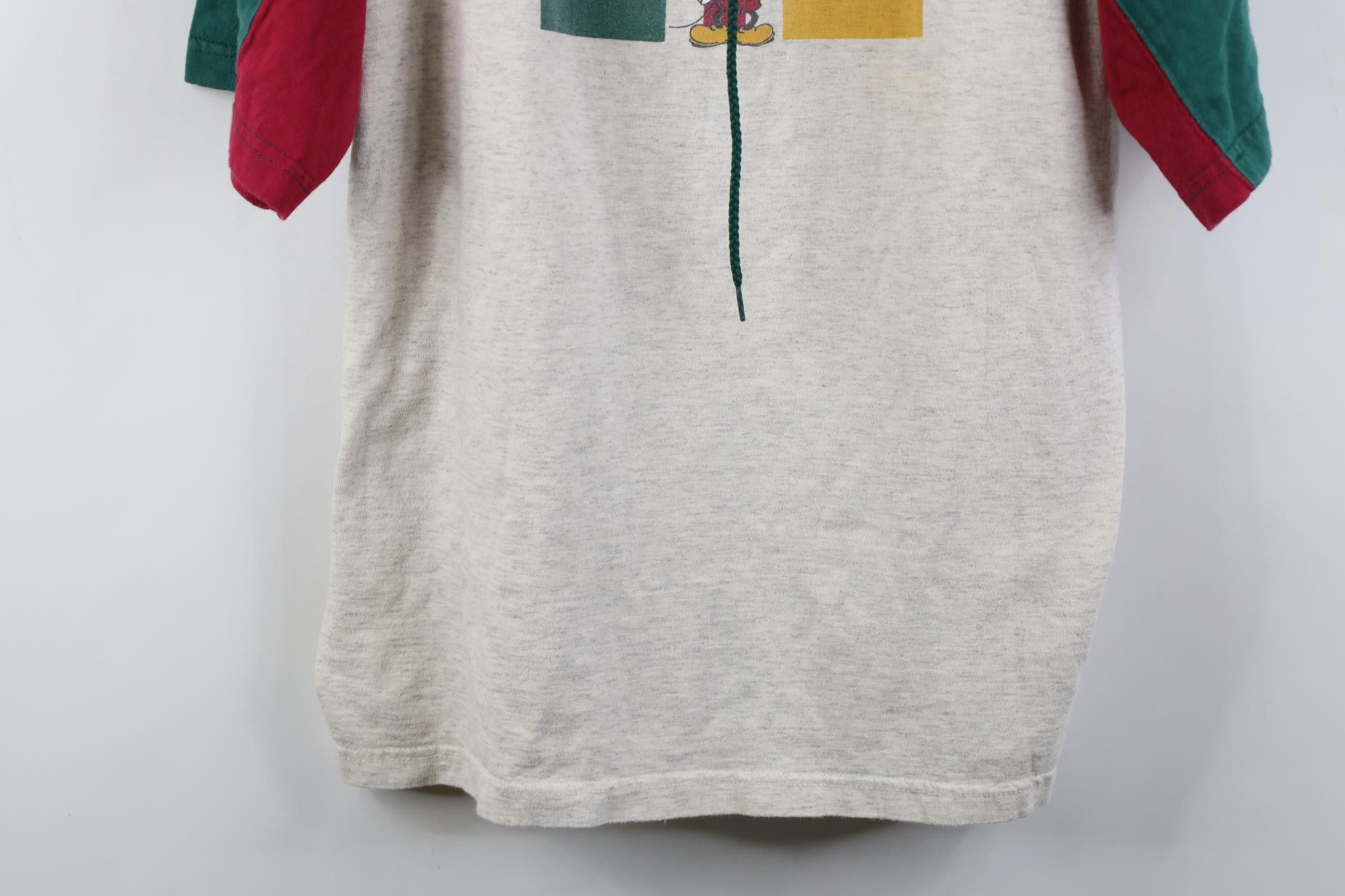 Disney Vintage 90s Disney Block Mickey Mouse Hoodie T-Shirt USA Size US L / EU 52-54 / 3 - 3 Thumbnail