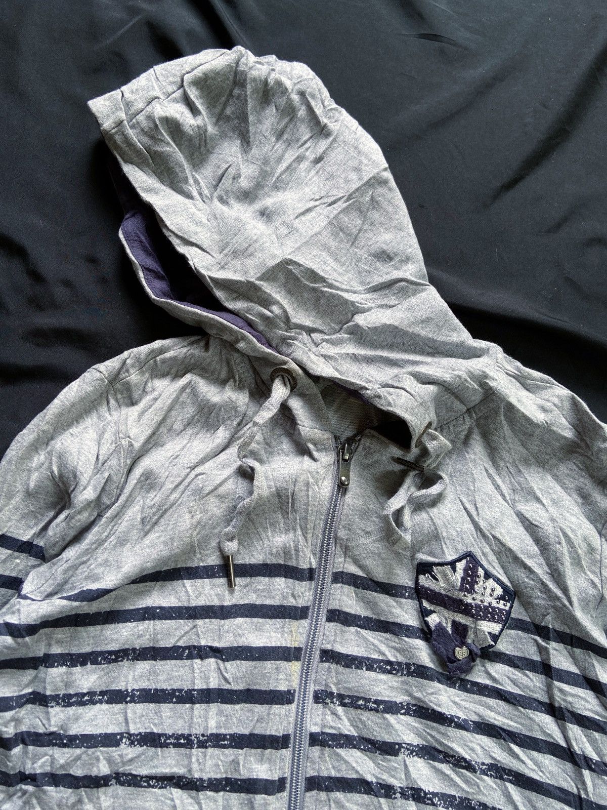 Japanese Brand JEG IN JENNYFER STRIPED ZIP HOODIE Size US S / EU 44-46 / 1 - 5 Thumbnail