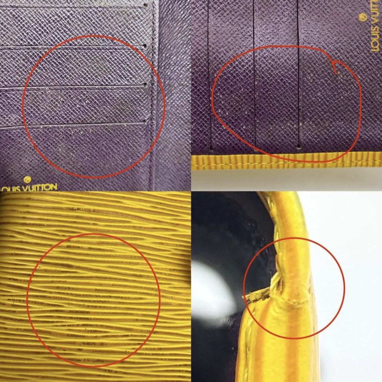 Louis Vuitton Louis Vuitton Leather Wallet Yellow Size ONE SIZE - 8 Thumbnail