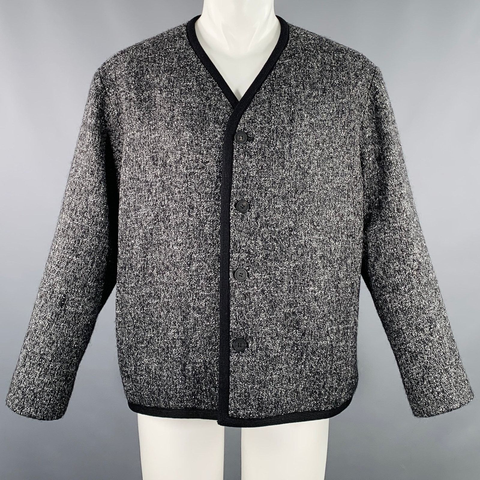 LE17SEPTEMBRE LE17SEPTEMBRE 36 Grey Black White Tweed Wool Blend Jacket Size US S / EU 44-46 / 1 - 1 Thumbnail