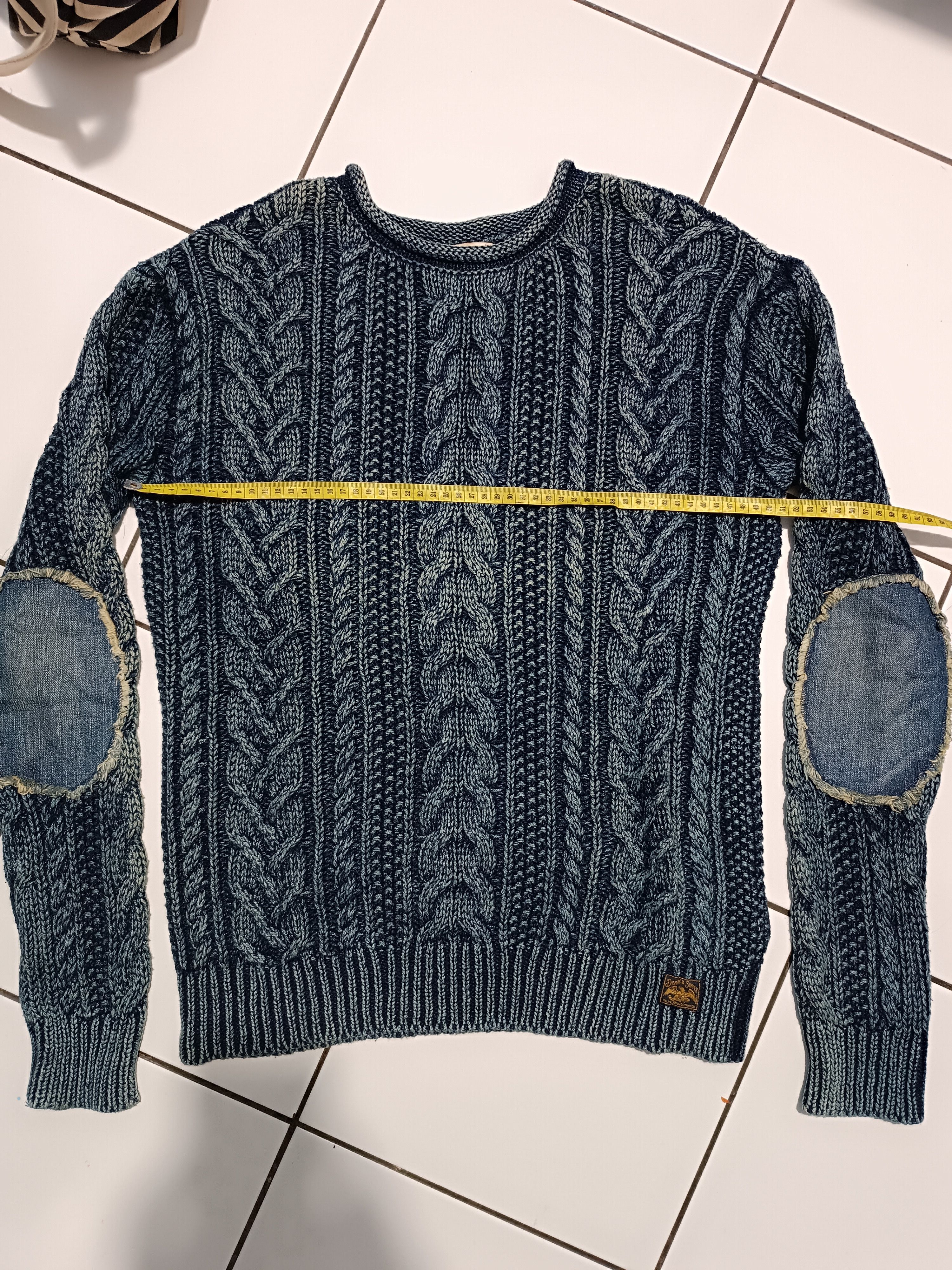Denim & Supply Ralph Lauren Sweater Knit Indigo Dyed Wash Elbow Patch Denim Size US M / EU 48-50 / 2 - 10 Thumbnail