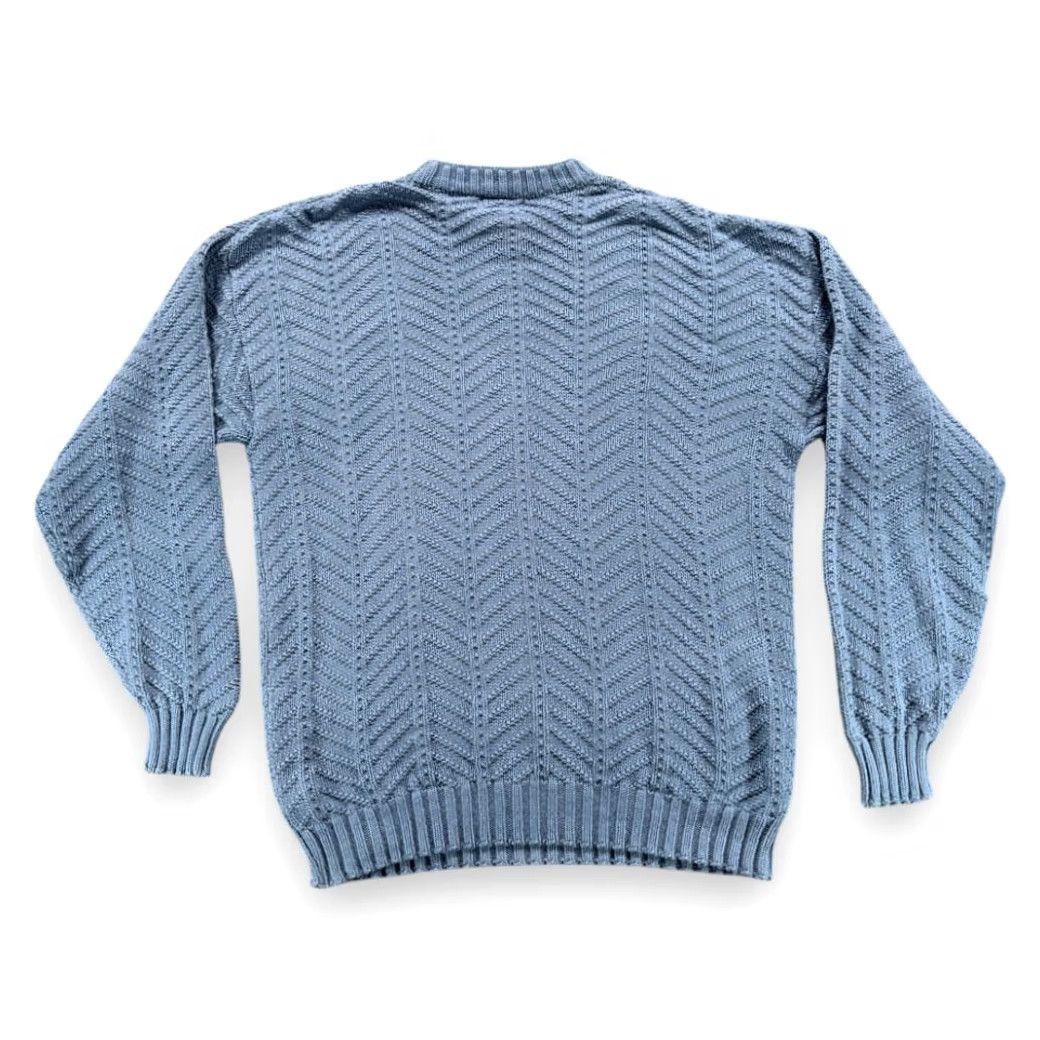Vintage VINTAGE L.L.Bean Sweater Shirt Adult XLT Blue Herringbone Knit Fisherman US 90s Mens XLT Size US XL / EU 56 / 4 - 3 Thumbnail