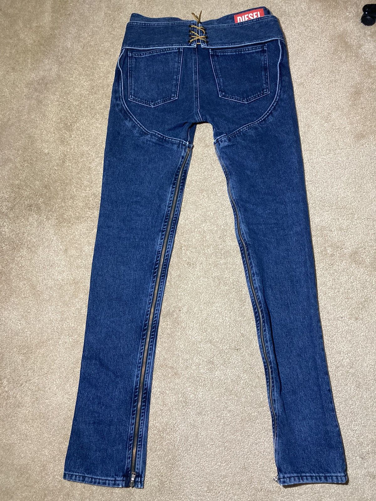 Diesel SS18 Diesel Shayne Oliver Red Tag Belted Chaps Jeans HBA Air Size US 29 - 9 Thumbnail