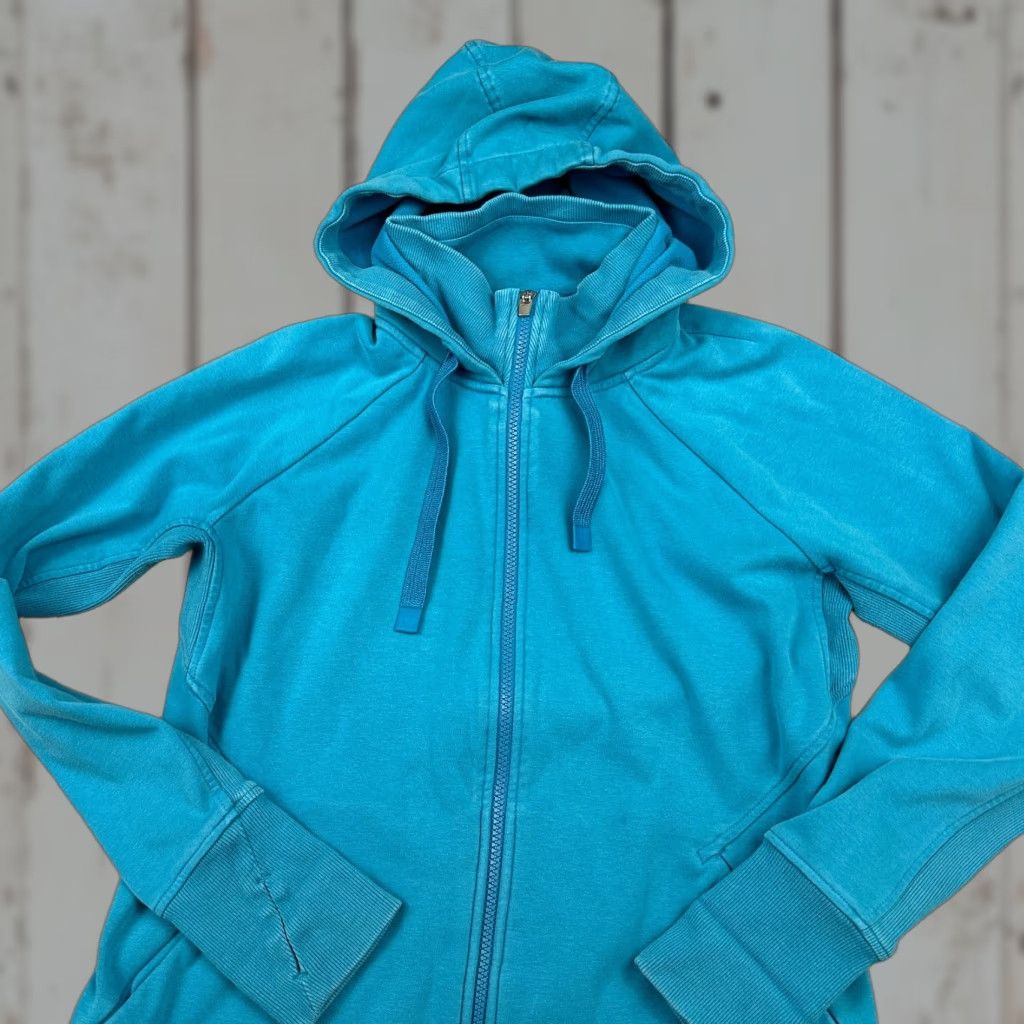 Athleta Athleta Jacket Women L Solid Teal Full Zip Hooded Pockets Stretch Athleisure Tee? Size L / US 10 / IT 46 - 1 Thumbnail