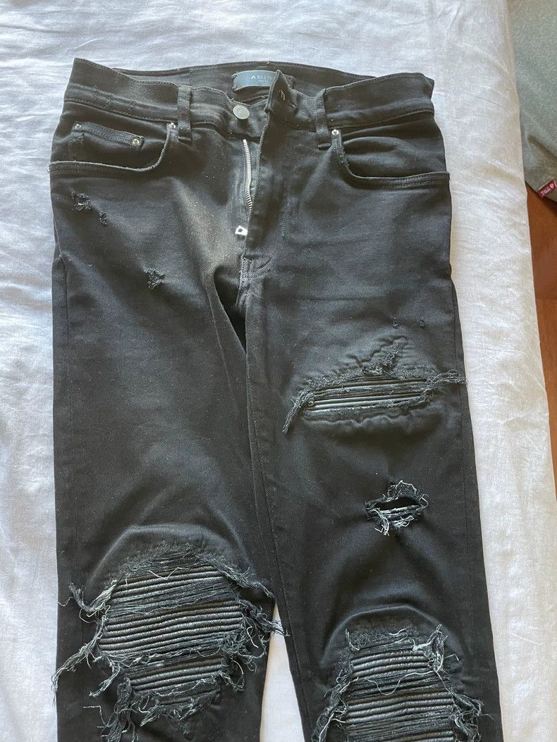 Amiri Amiri Mx1 basic leather patchwork jeans 2501-Nextarrow Size US 31 - 1 Thumbnail
