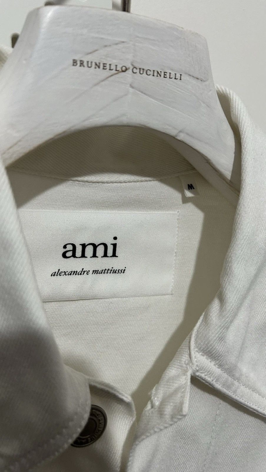 AMI Ami Paris Workwear Denim Jacket White Size Medium Size US M / EU 48-50 / 2 - 5 Thumbnail