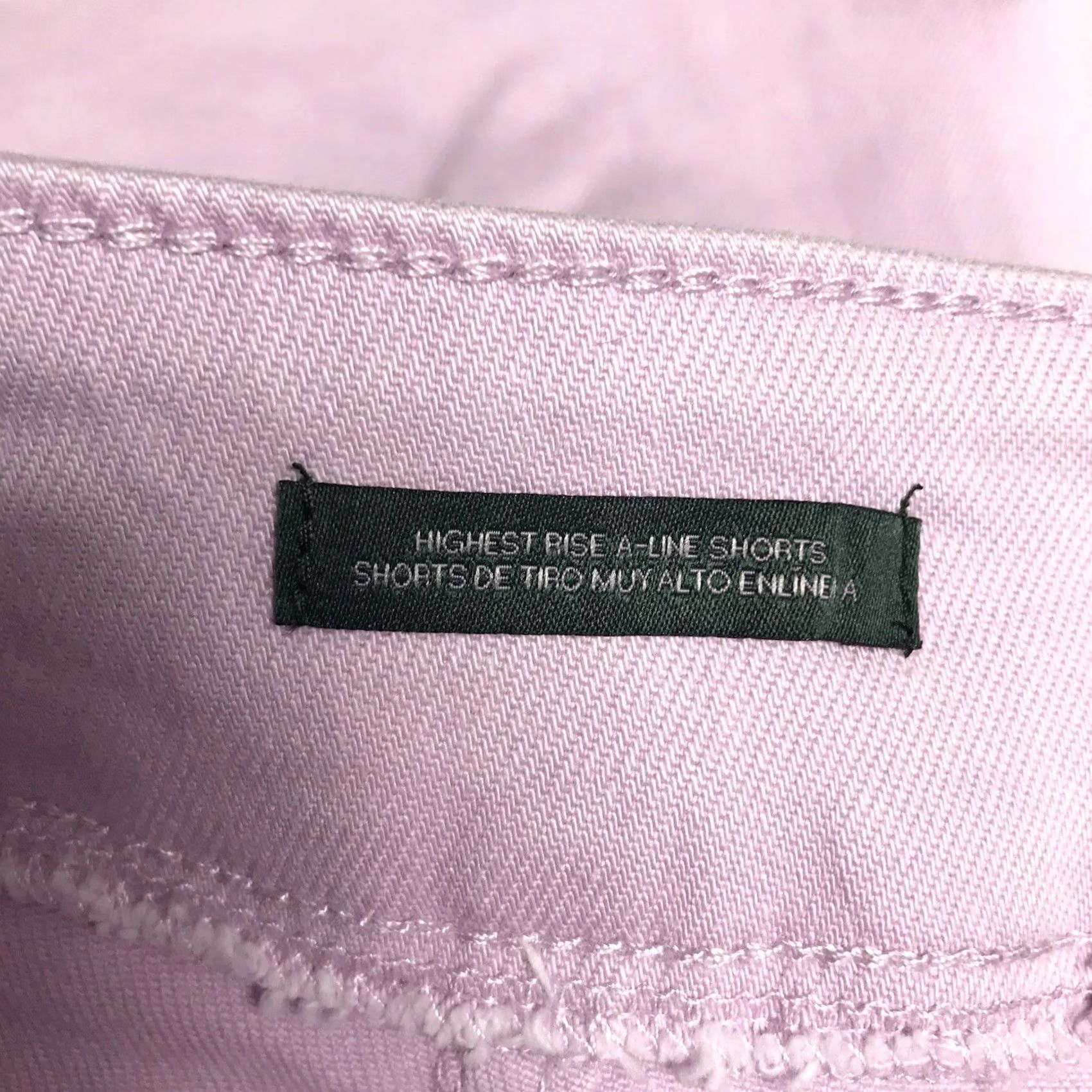 Vintage Wild Fable Women Purple Lavender Stretch Highest-Rise A-Line Bermuda Jean Denim Shorts 6 Mens? Womens? Size 28" / US 6 / IT 42 - 5 Thumbnail