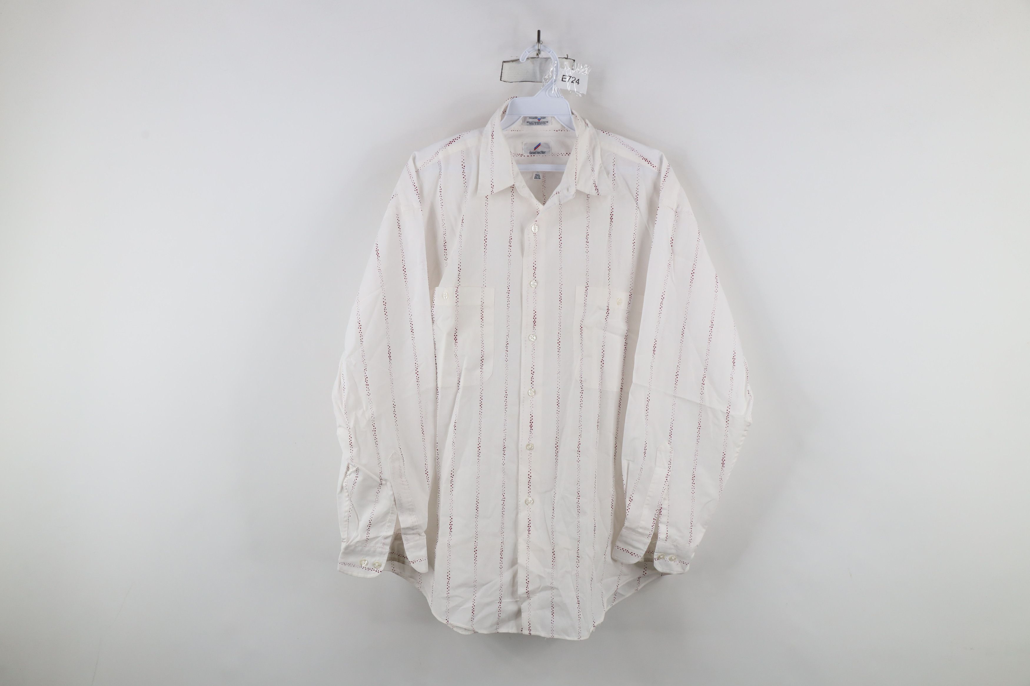 Vintage Vintage 90s Streetwear Polka Dot Collared Button Shirt Size US M / EU 48-50 / 2 - 1 Thumbnail