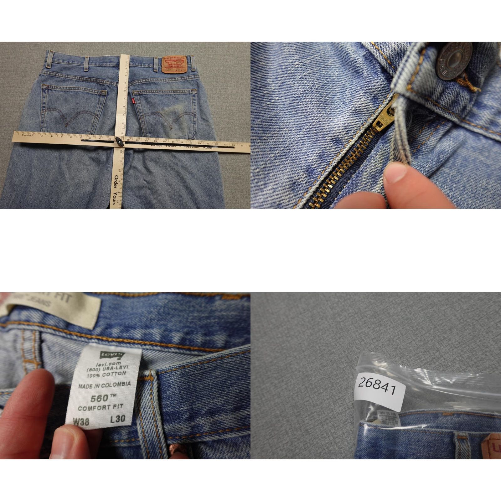 Levi's VINTAGE Levi's 560 Jeans Mens 38x30 Blue Light Wash Distressed Baggy Fit Denim Size US 38 / EU 54 - 8 Thumbnail