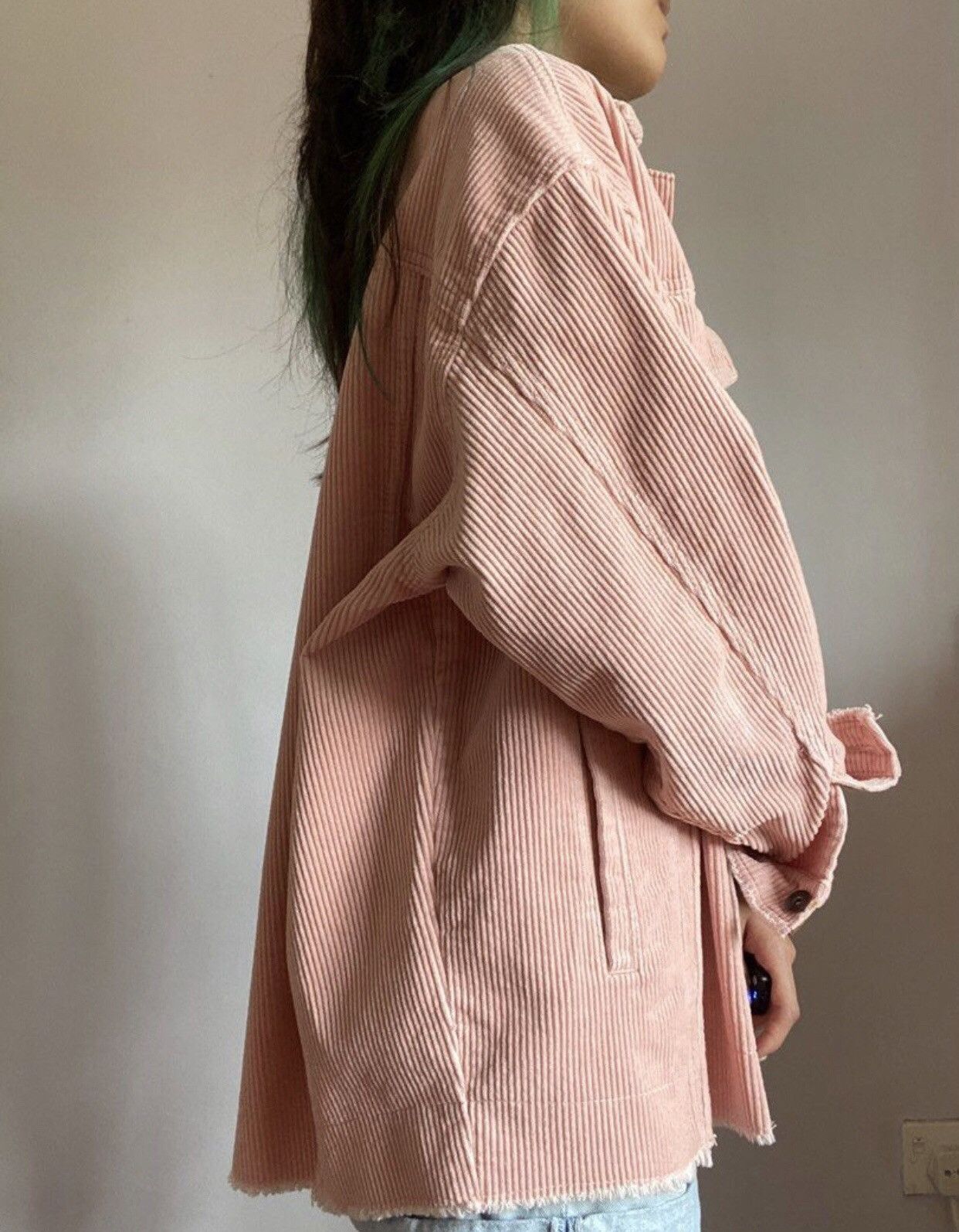 Zara Zara Pink Oversize Corduroy Jacket Size M / US 6-8 / IT 42-44 - 4 Thumbnail