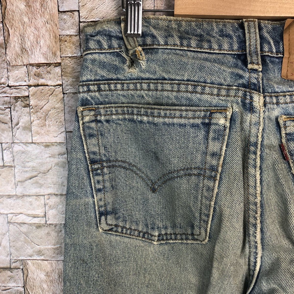 Levi's 512 Levis faded Blue ripped Distressed Denim Pants #A71 Size US 31 - 19 Thumbnail