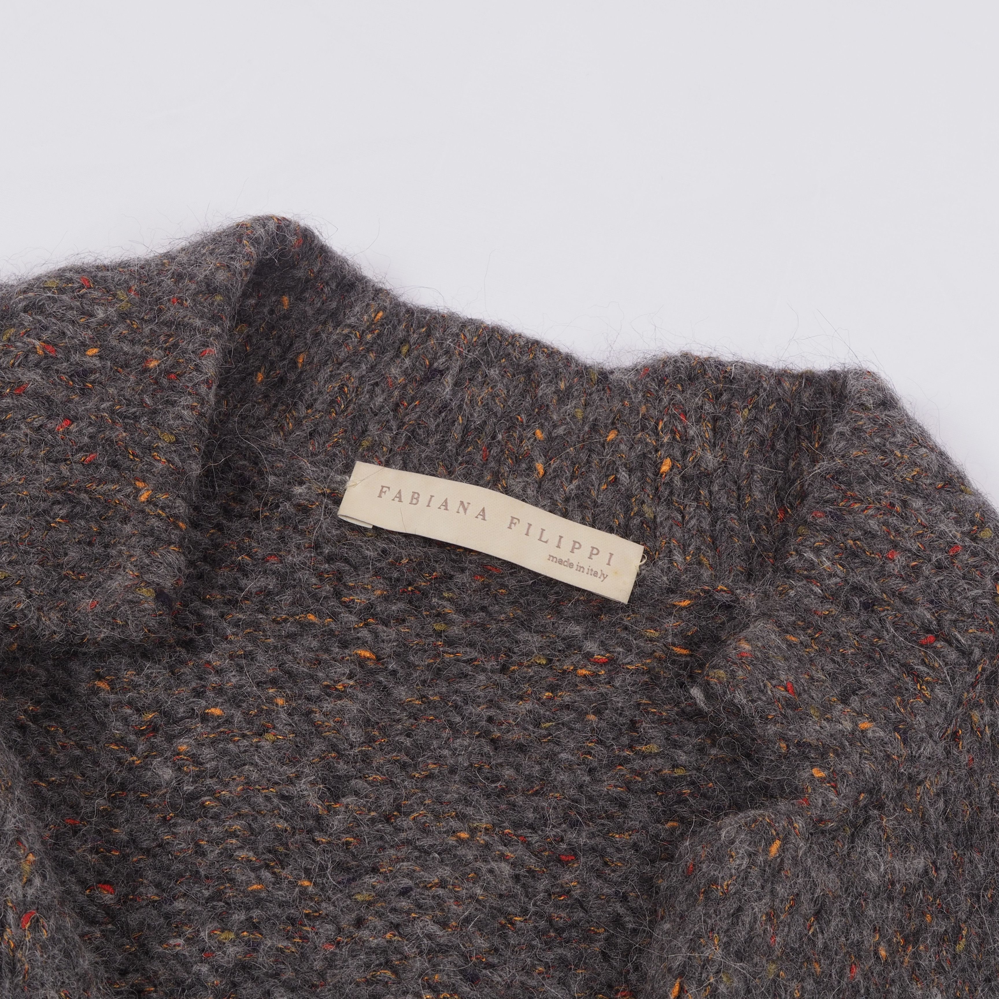 Fabiana Filippi Fabiana Filippi Gray Alpaca Knit Sweater Cardigan Size S / US 4 / IT 40 - 5 Thumbnail
